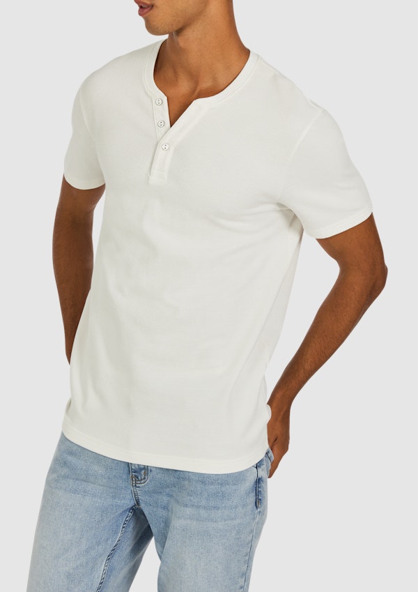 White Pete Henley Tee