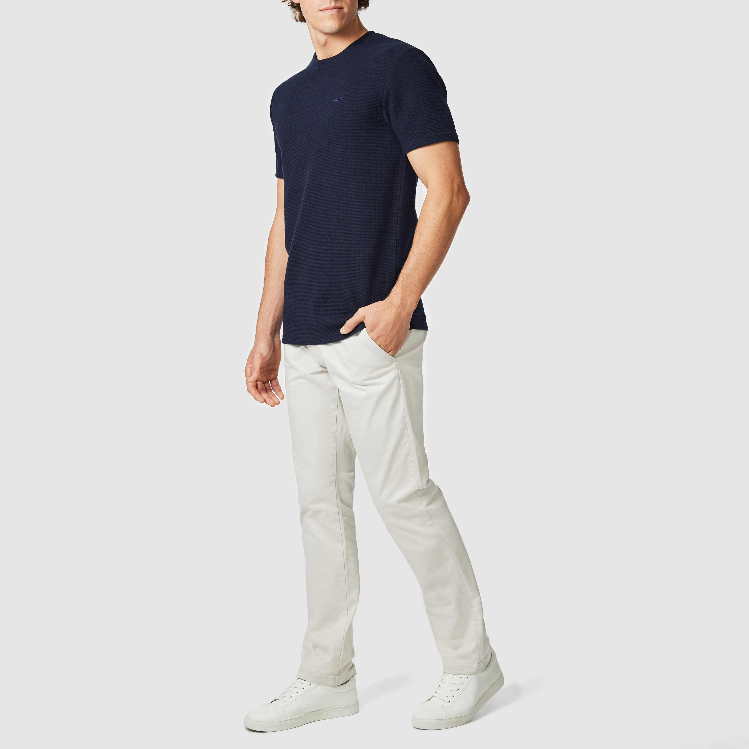 Navy Hardy Crew Neck Tee