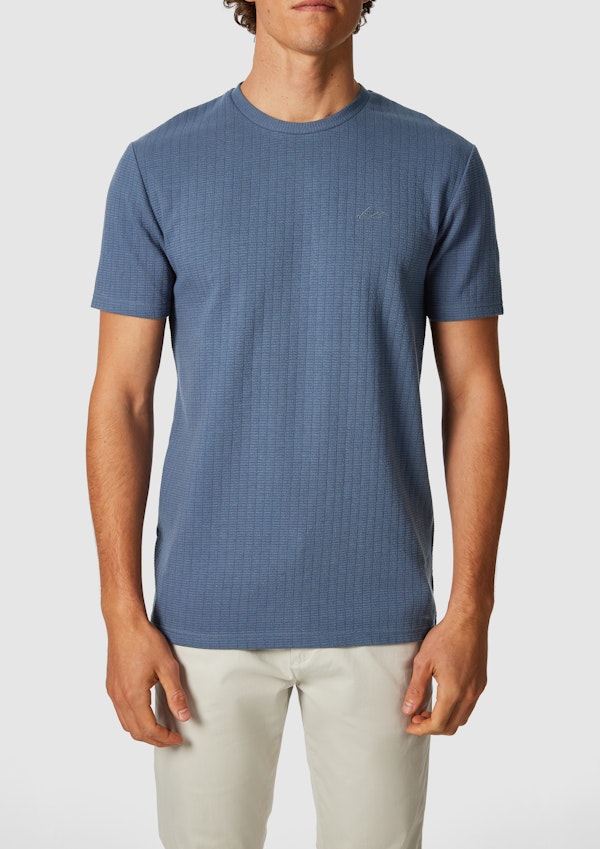 Steel Blue Hardy Crew Neck Tee