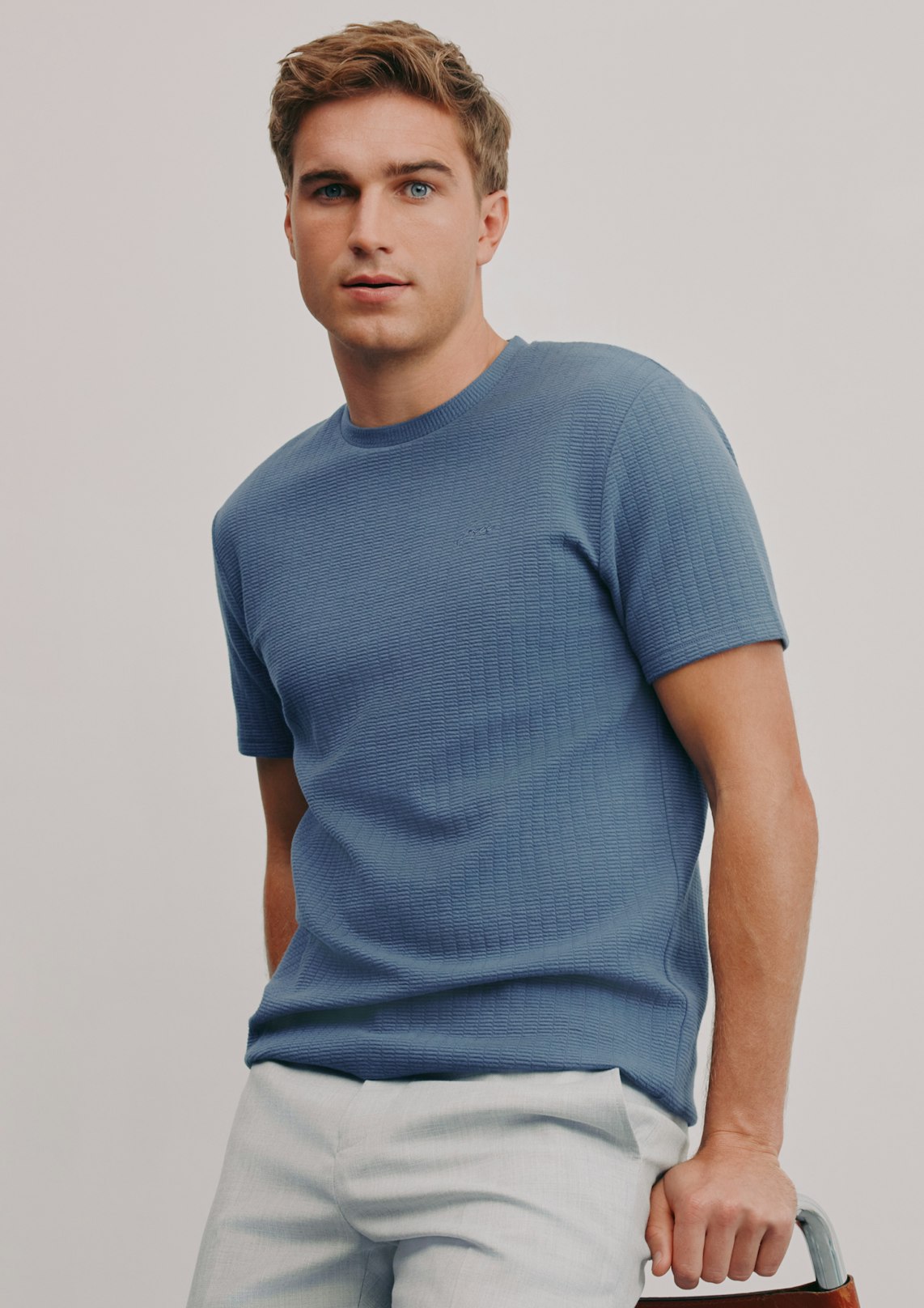 Steel Blue Hardy Crew Neck Tee