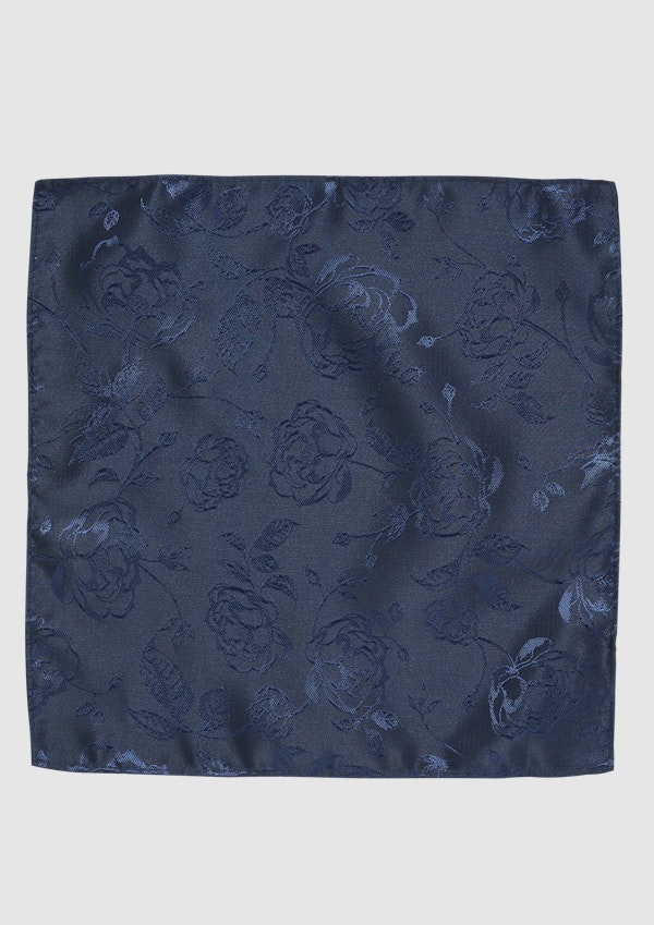 Navy Reversible Pocket Square
