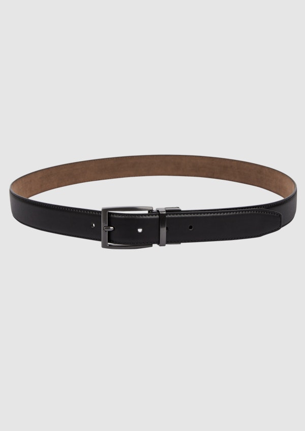 Black Brown Yarrow Reversible Belt