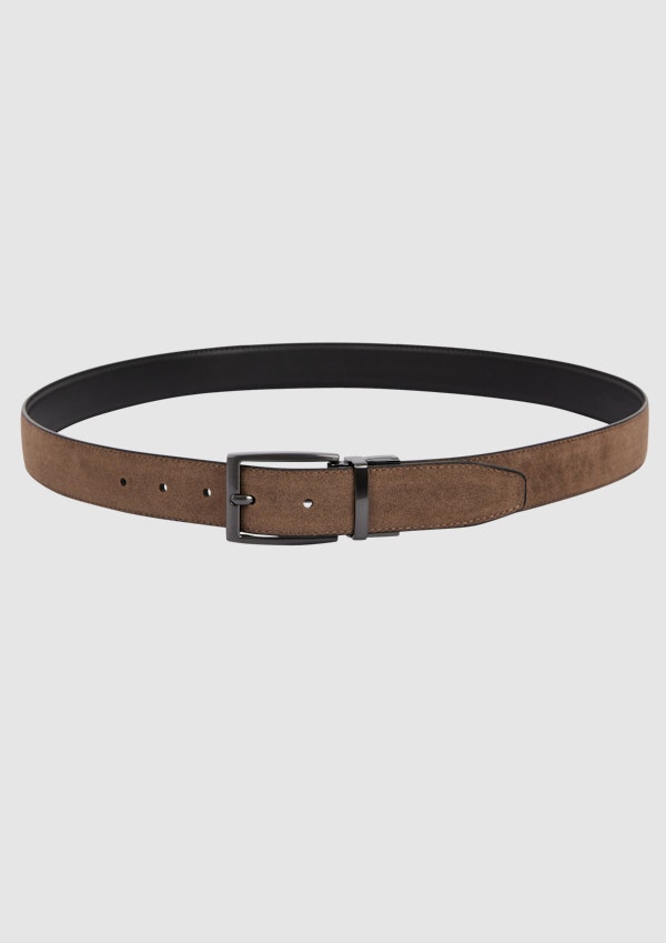 Black Brown Yarrow Reversible Belt