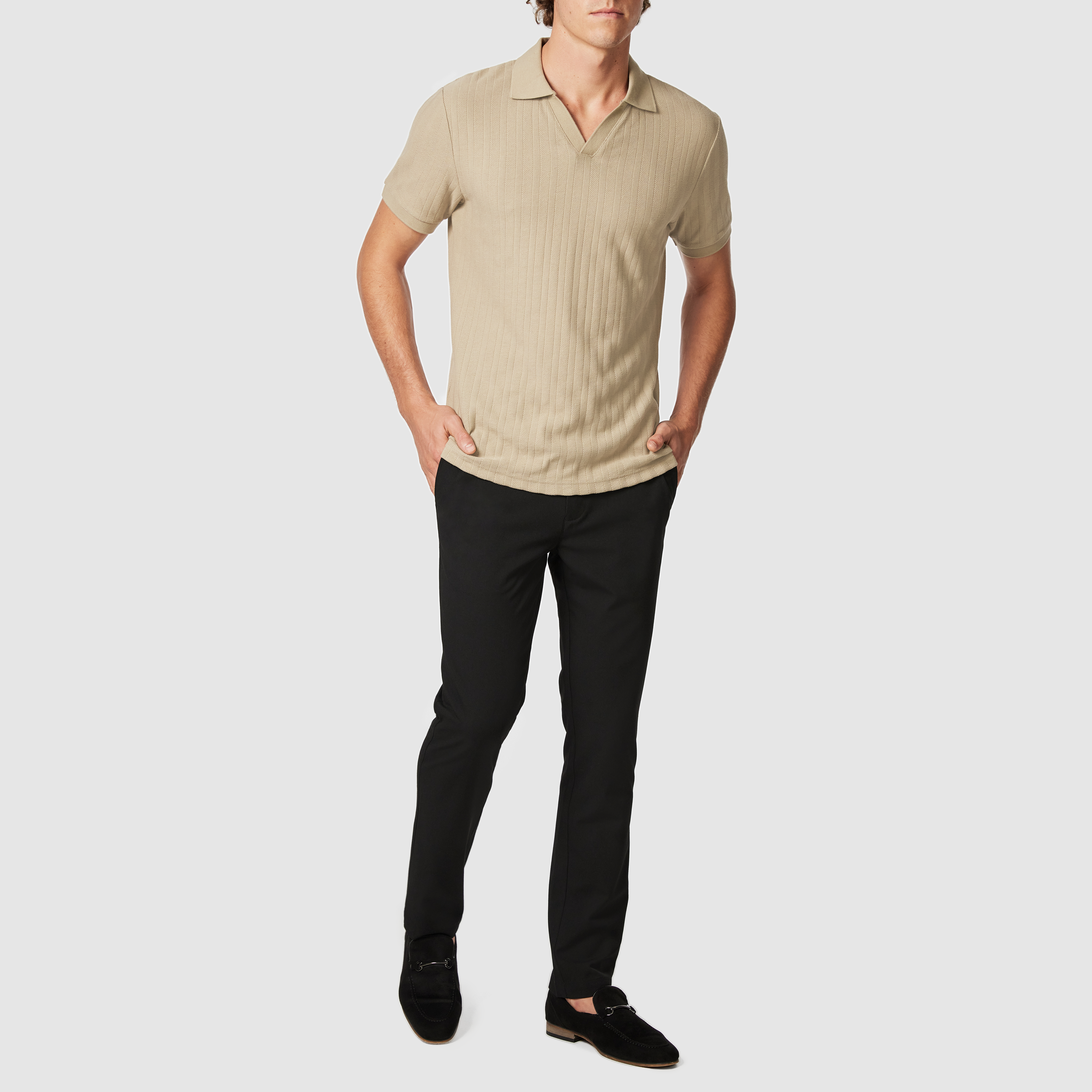 Black Hendon Slim Stretch Chino