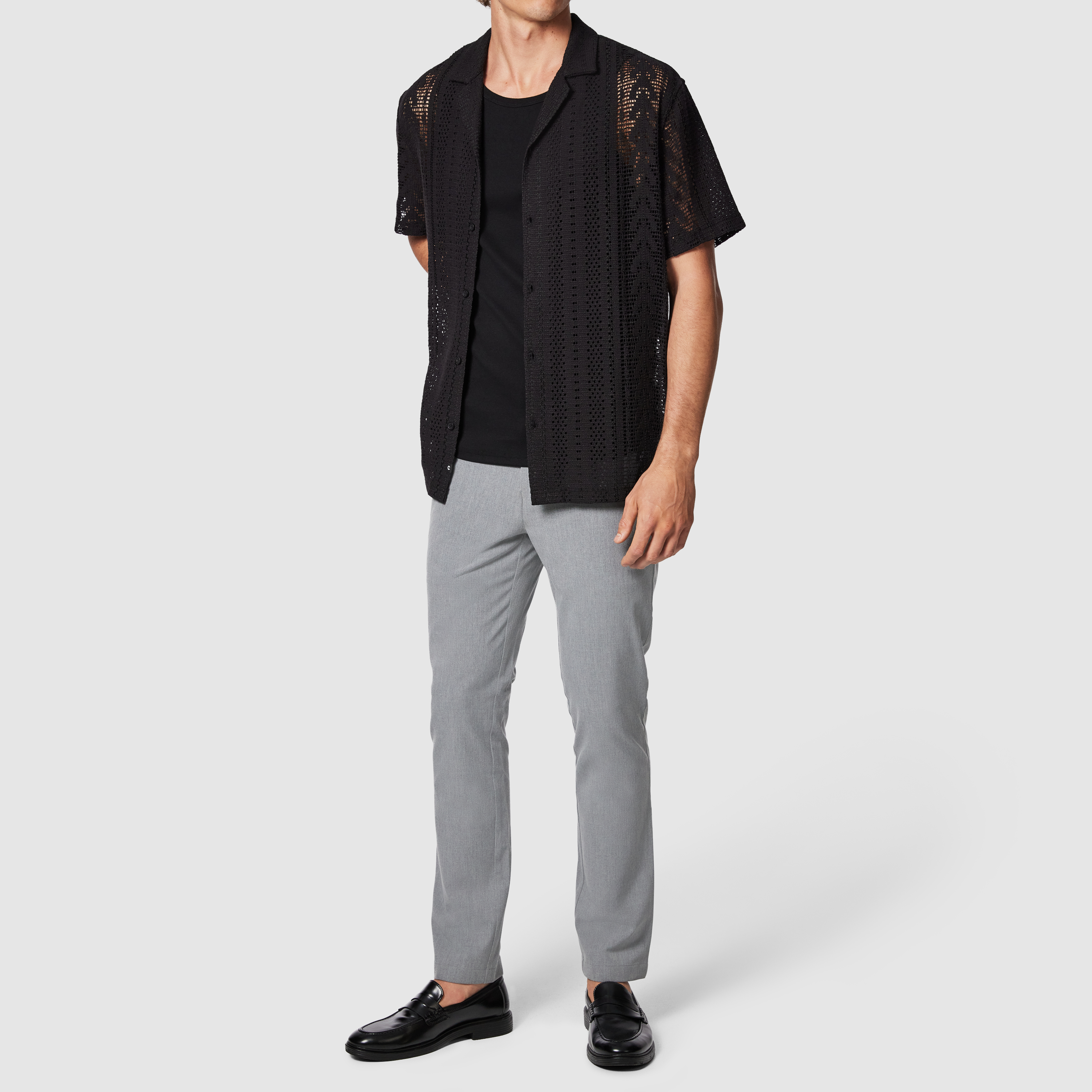 Grey Hendon Slim Stretch Chino