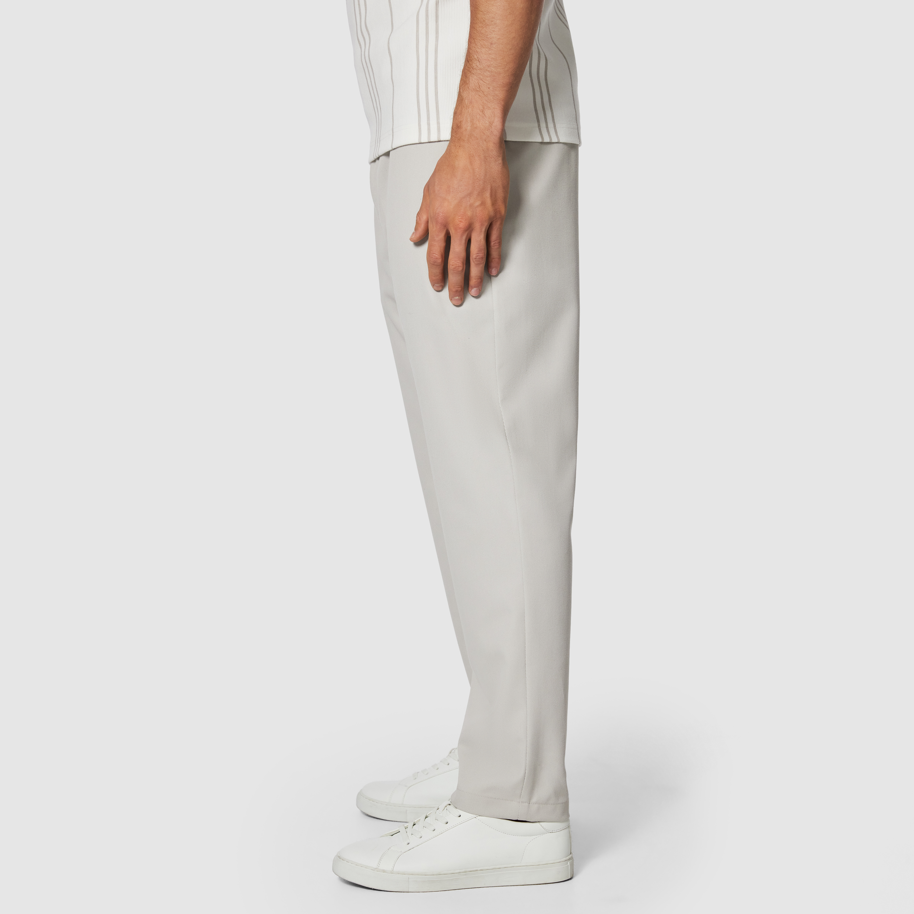 Ice Grey Brandon Tapered Stretch Chino