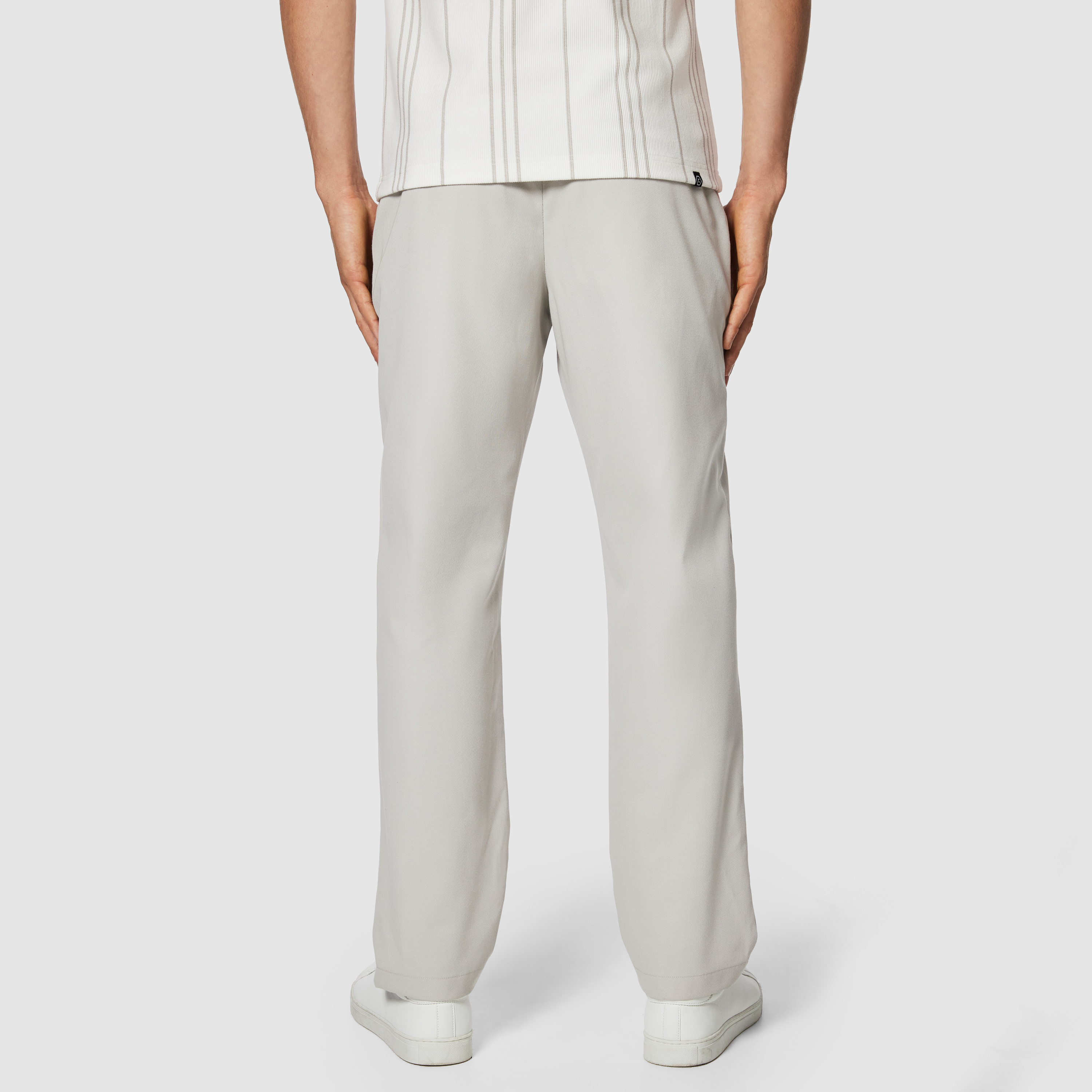 Ice Grey Brandon Tapered Stretch Chino