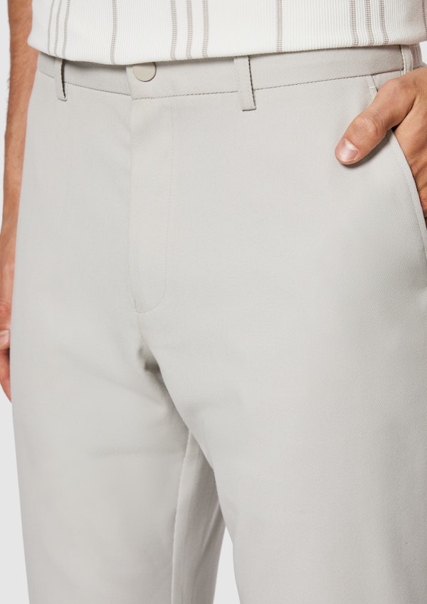 Ice Grey Brandon Tapered Stretch Chino
