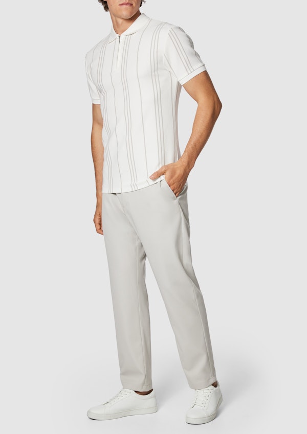 Ice Grey Brandon Tapered Stretch Chino