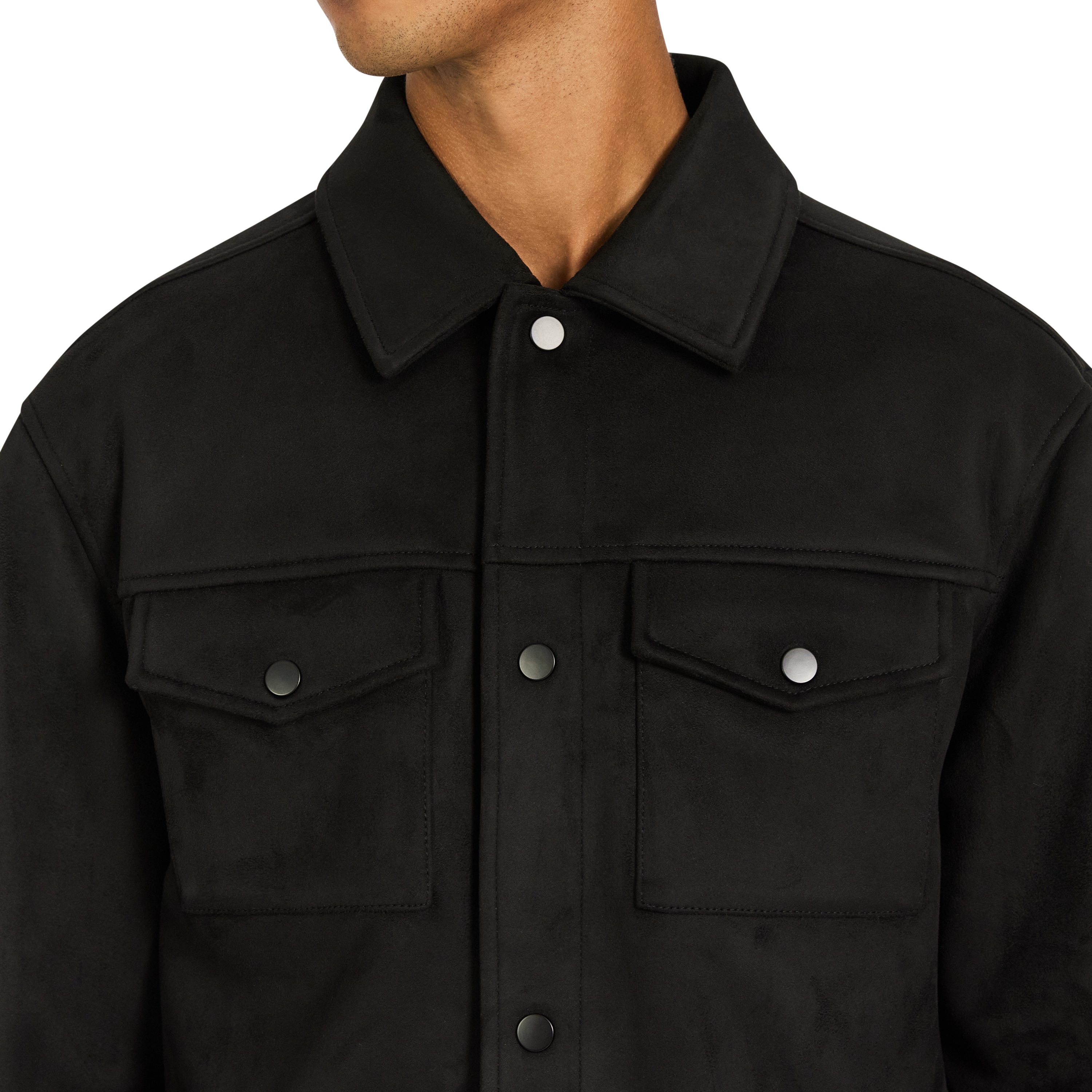 Black Vienna Faux Suede Jacket