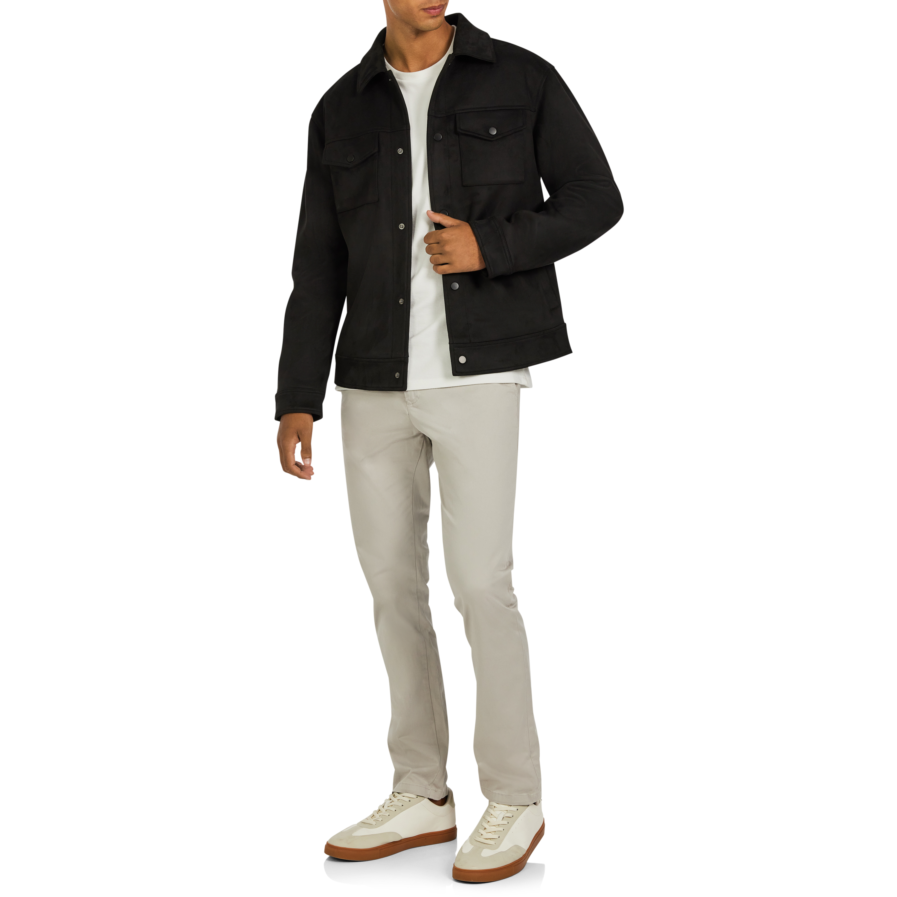 Black Vienna Faux Suede Jacket