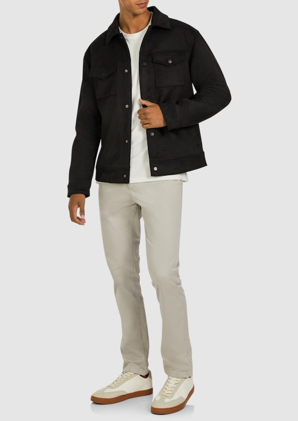 Black Vienna Faux Suede Jacket