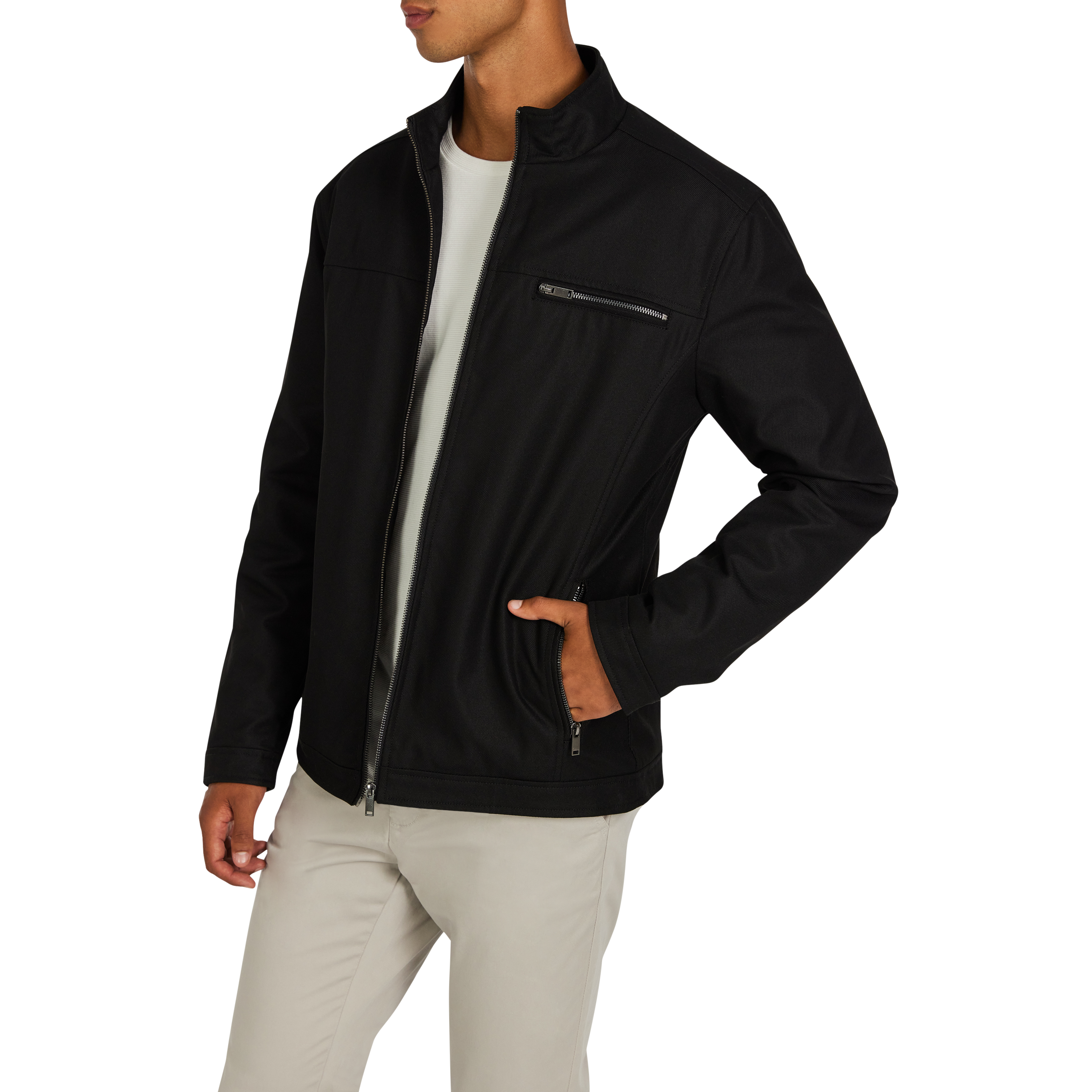 Black Patrol Zip Thru Jacket