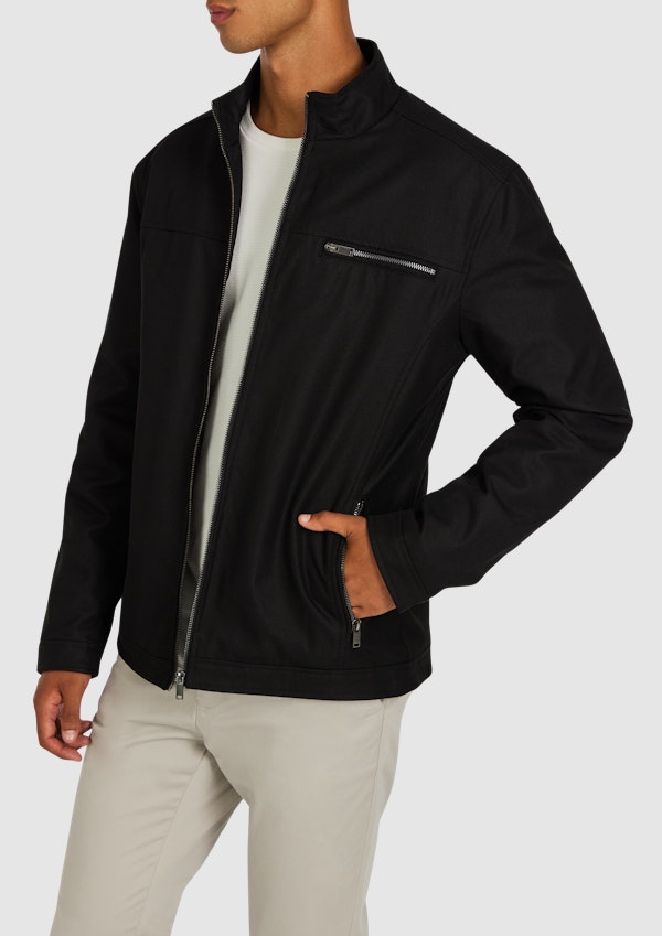 Black Patrol Zip Thru Jacket