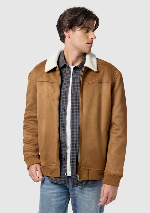 Tan Strand Borg Lined Jacket