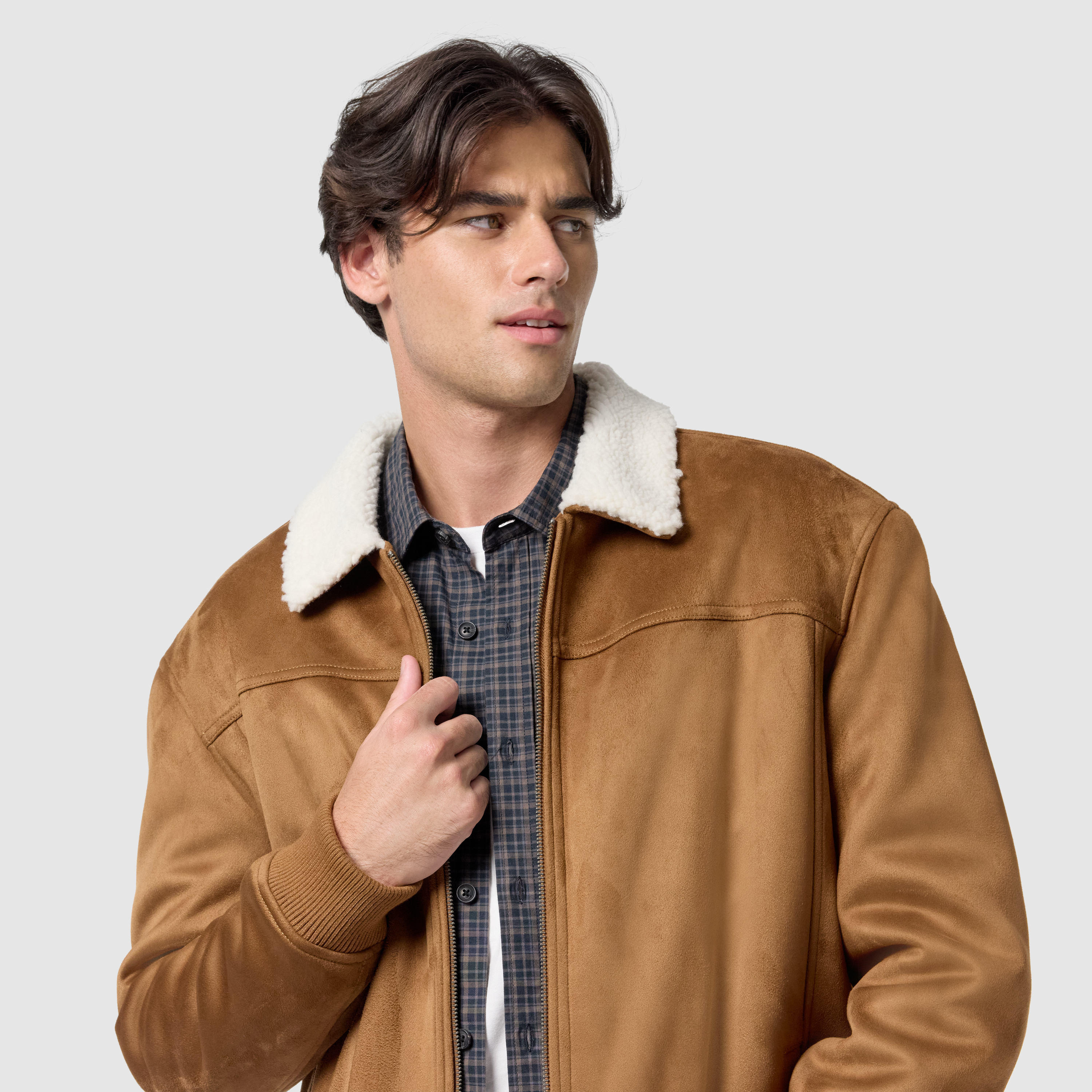 Tan Strand Borg Lined Jacket