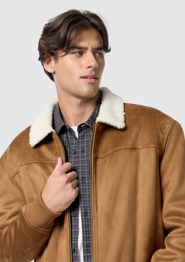 Tan Strand Borg Lined Jacket