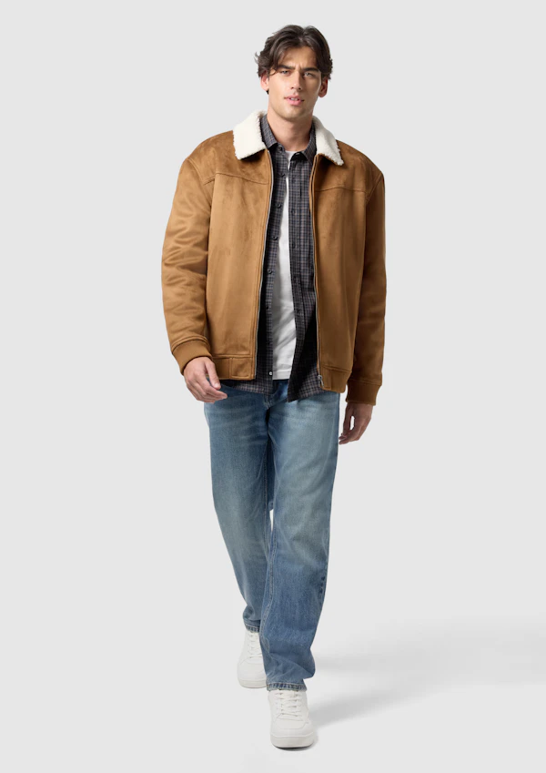 Tan Strand Borg Lined Jacket