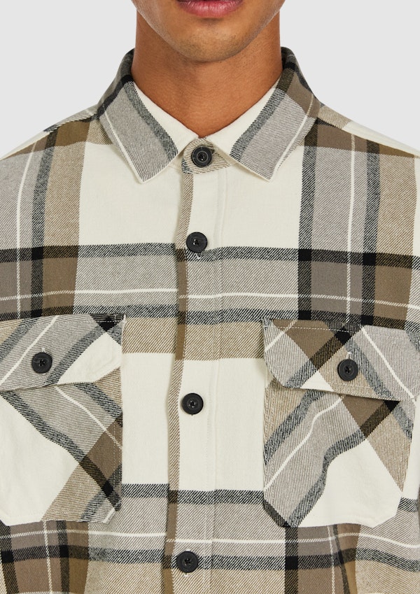 Stone Midway Check Overshirt