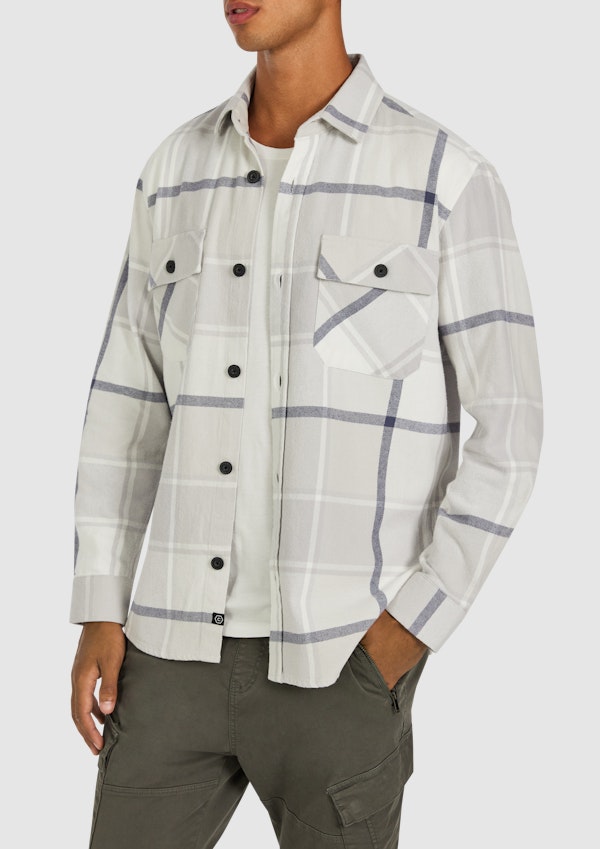 Ice Grey Origin Check Overshirt