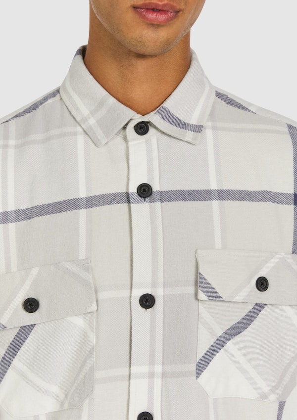 Ice Grey Origin Check Overshirt