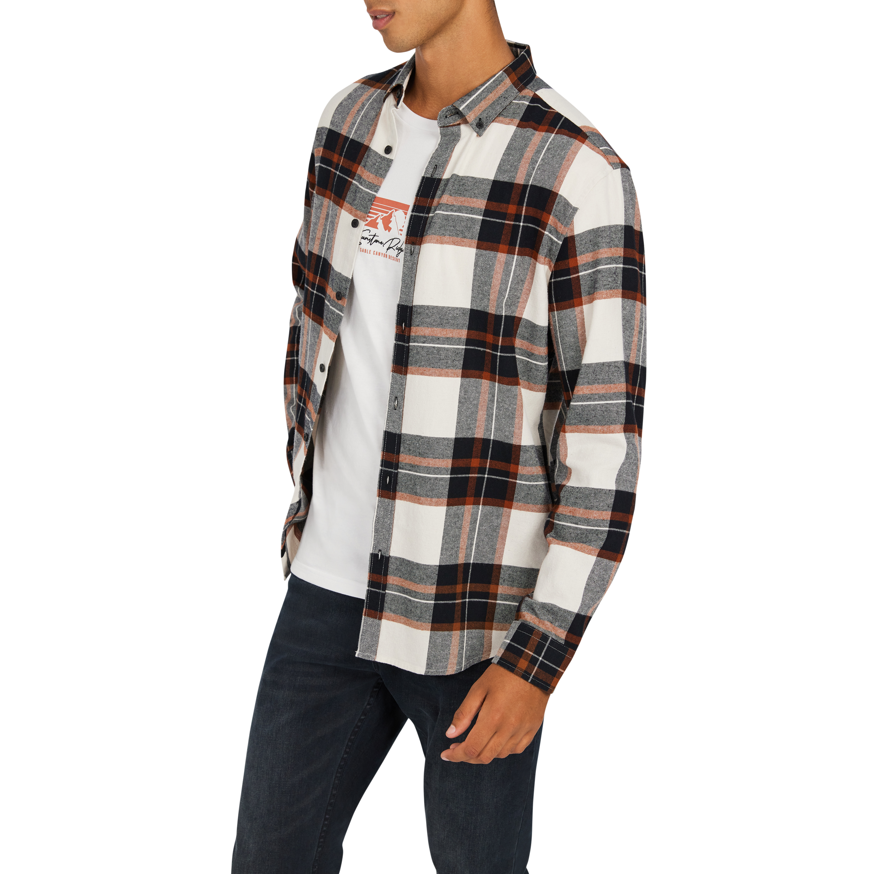 Sand Impact Check Classic Casual Shirt