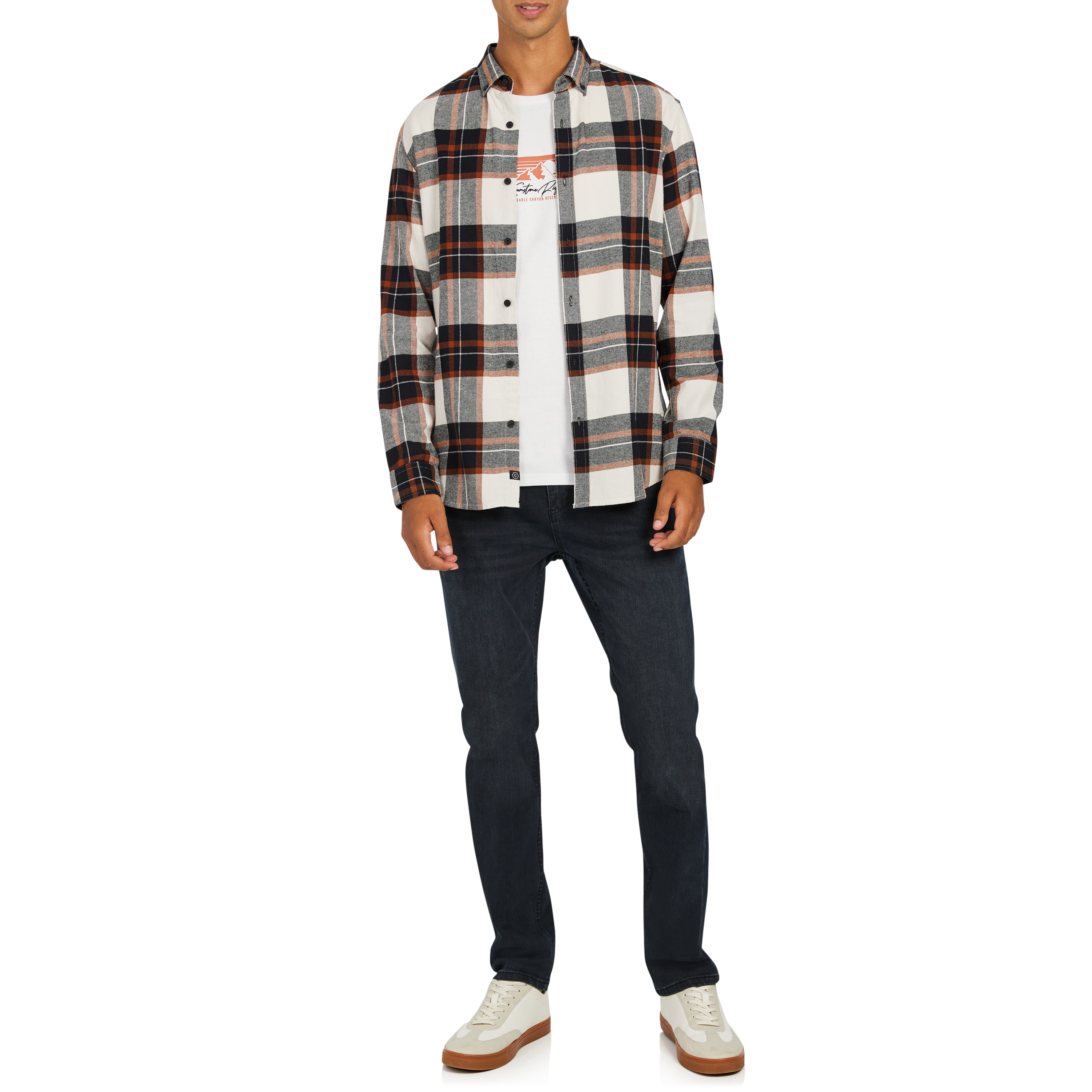 Sand Impact Check Classic Casual Shirt