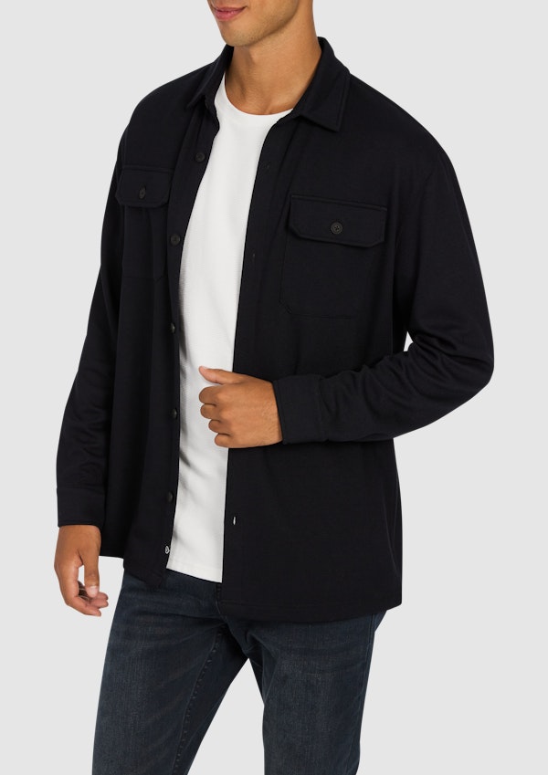 Ink Navy Motion Stretch Overshirt