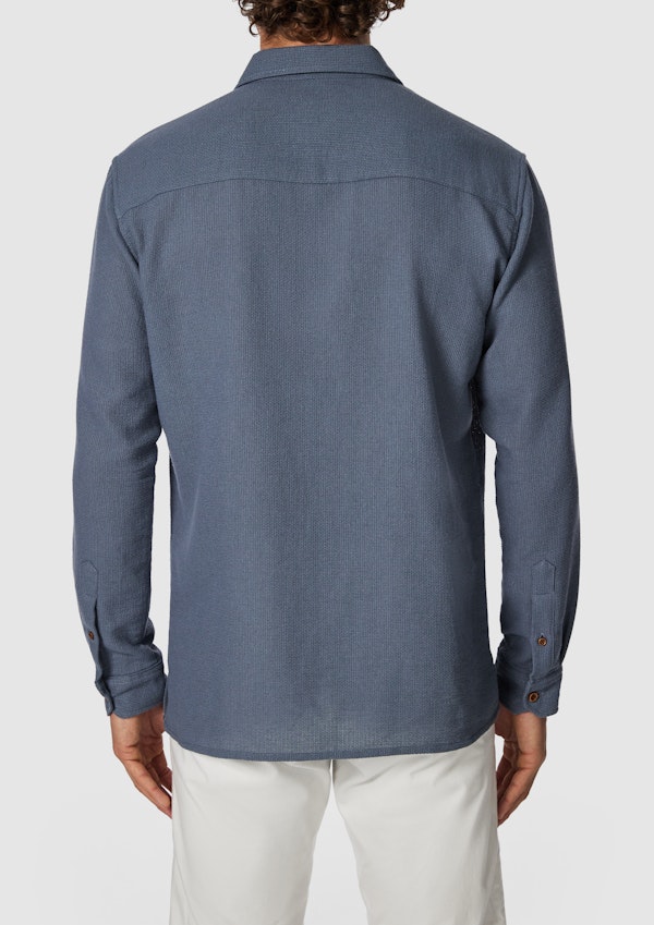 Blue Sekope Textured Casual Shirt