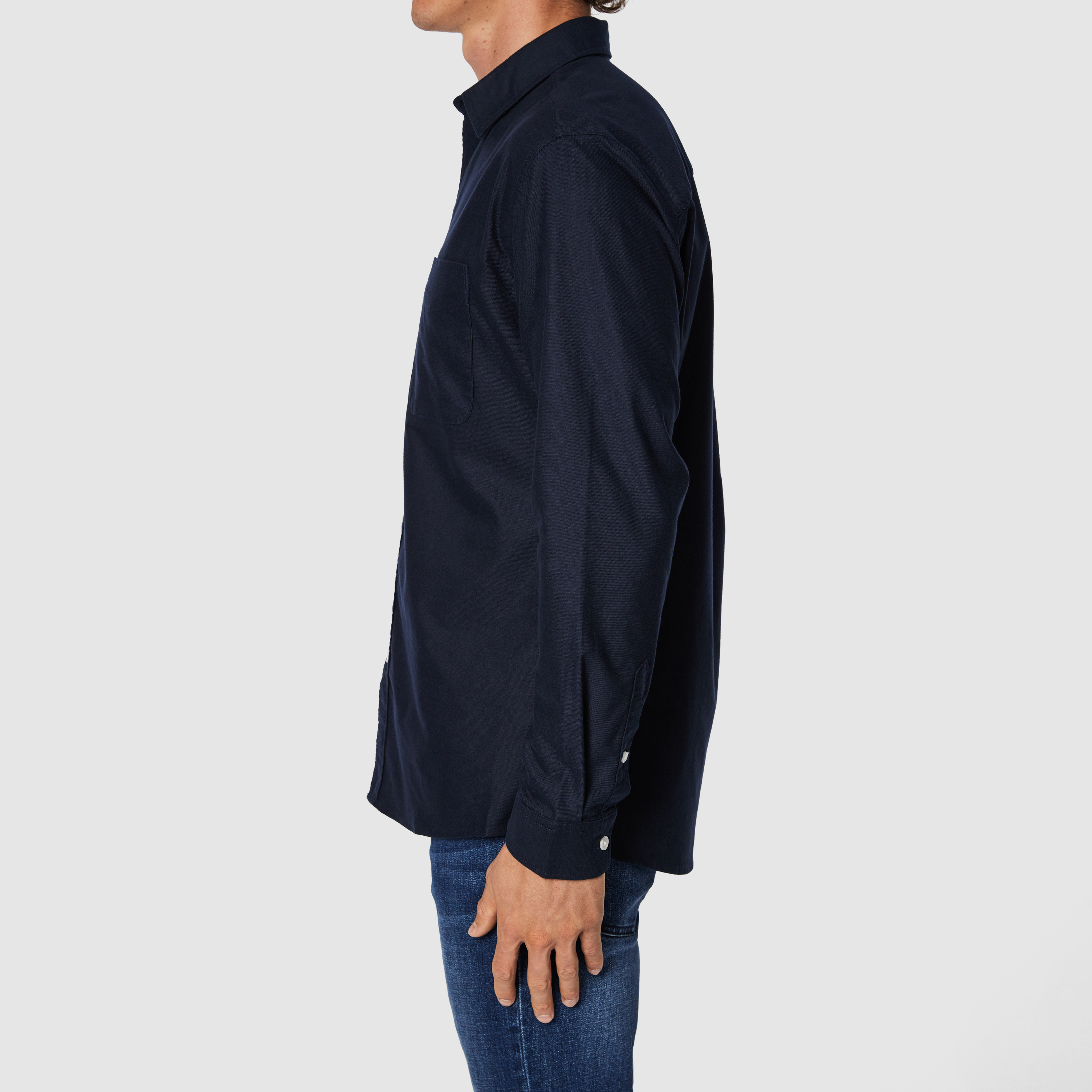 Navy Chapman Classic Stretch Oxford Shirt