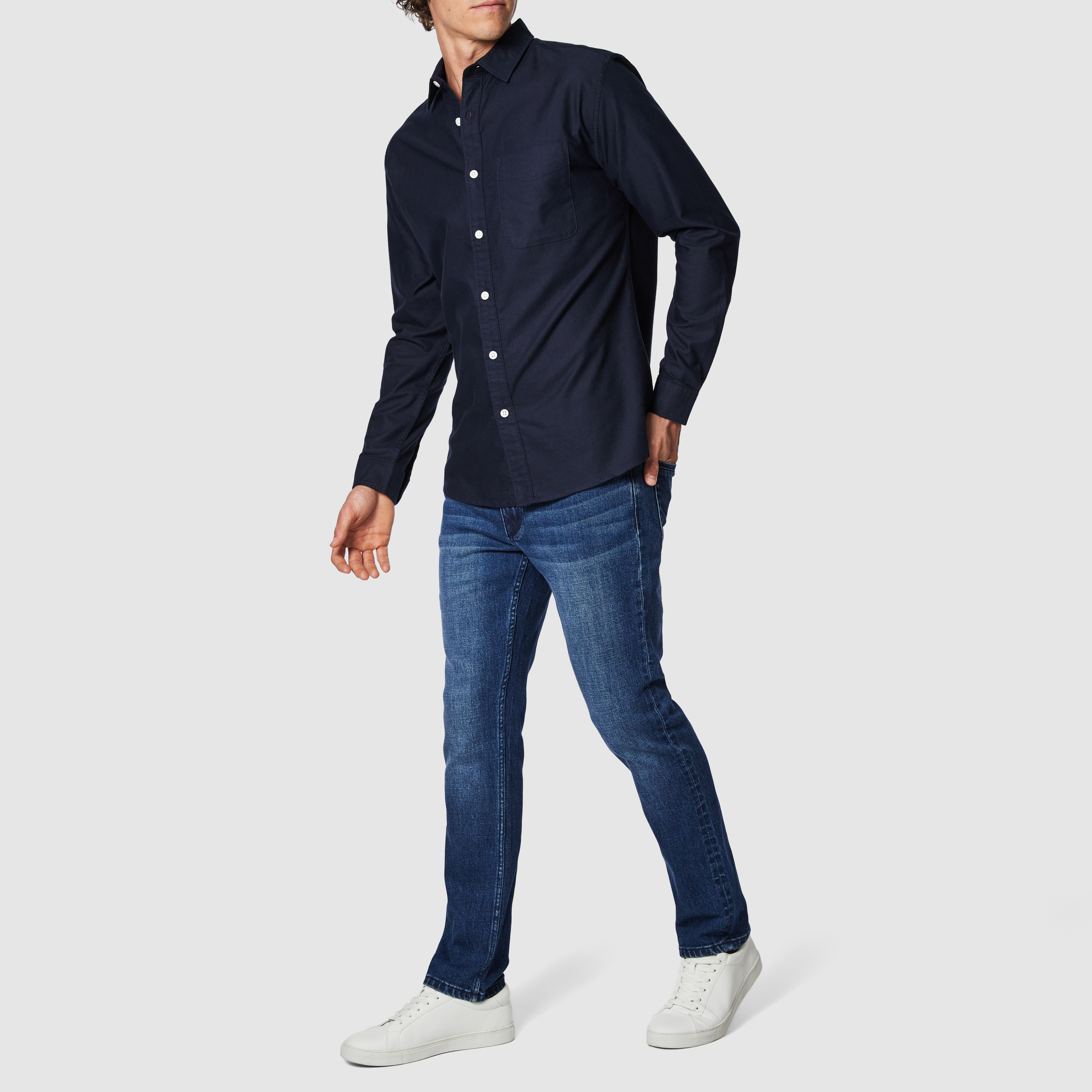 Navy Chapman Classic Stretch Oxford Shirt
