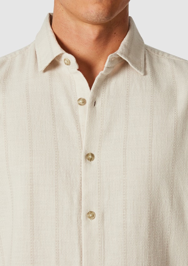 Sand Miami Stripe Slim Casual Shirt