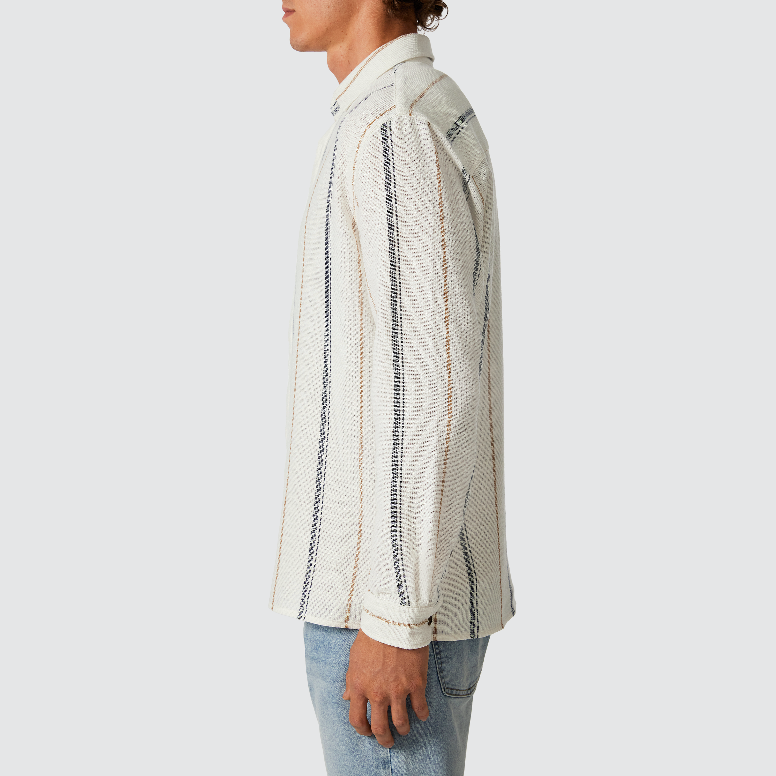 Off White Alamo Stripe Classic Casual Shirt