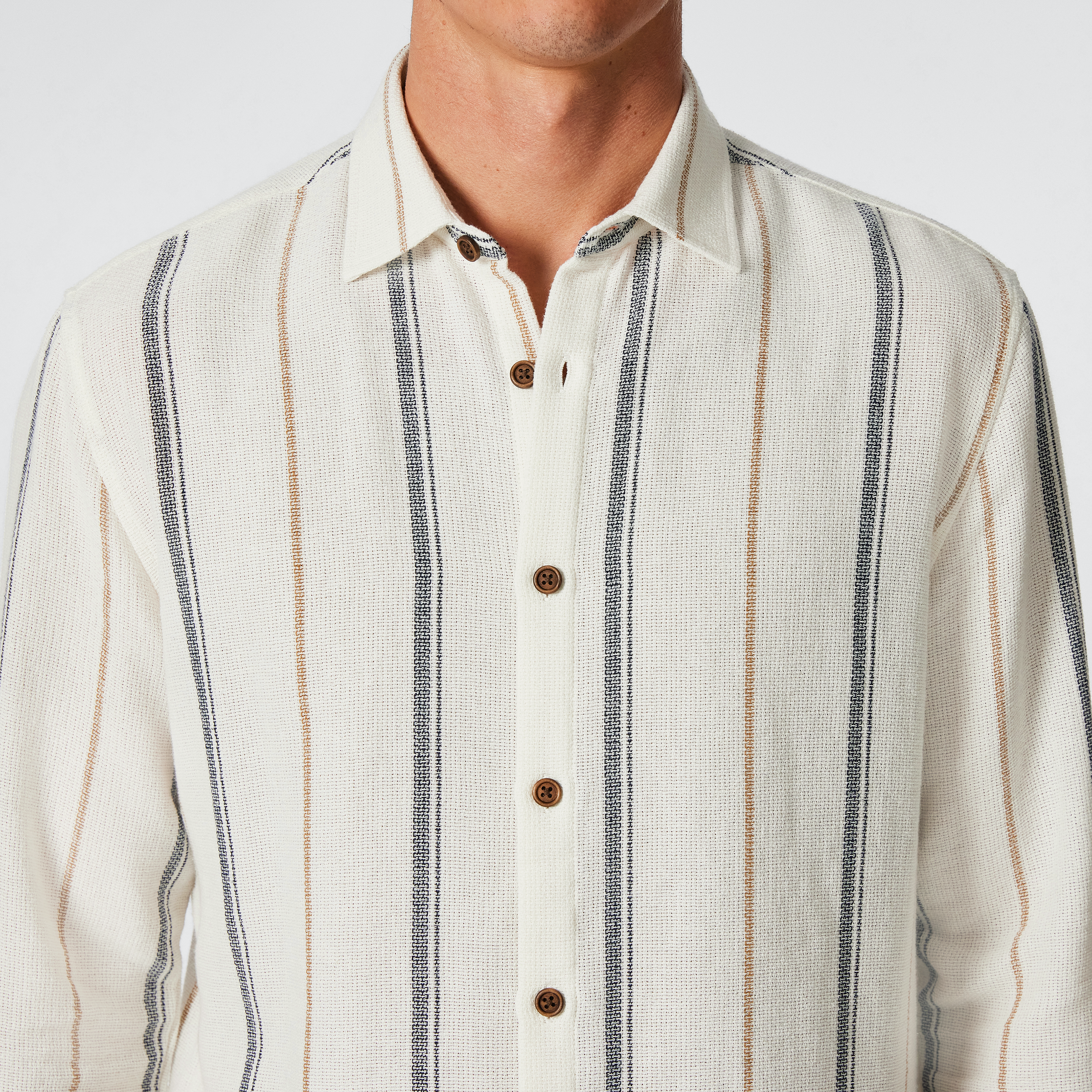 Off White Alamo Stripe Classic Casual Shirt