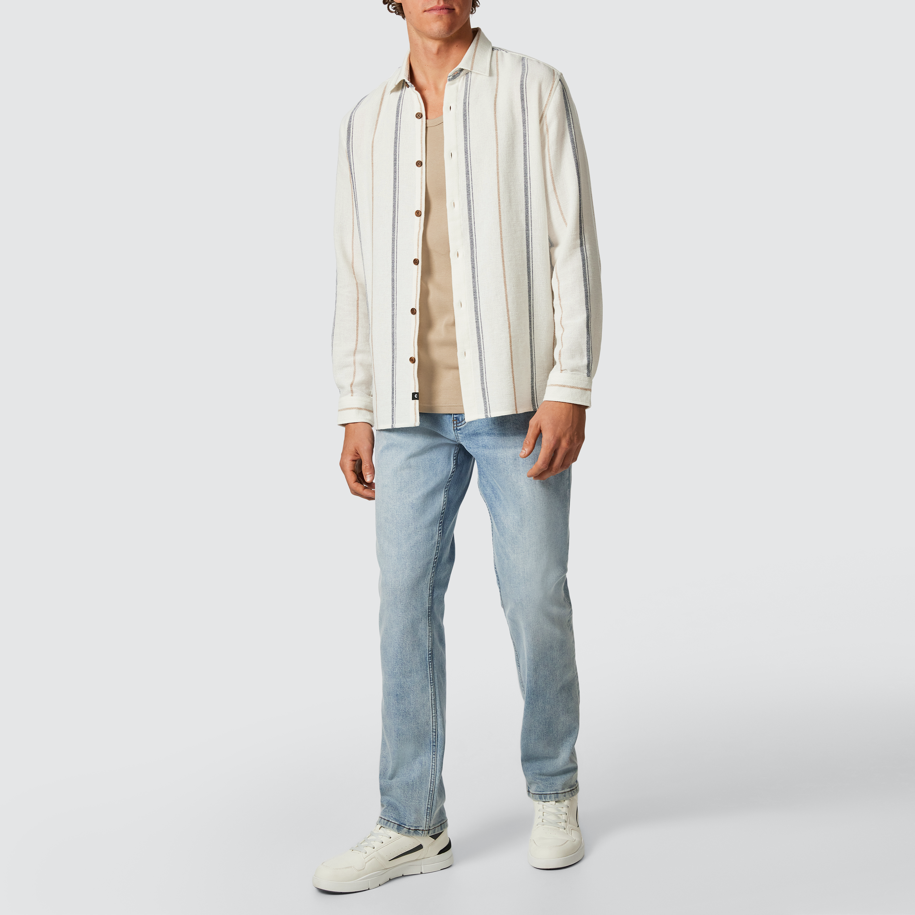 Off White Alamo Stripe Classic Casual Shirt