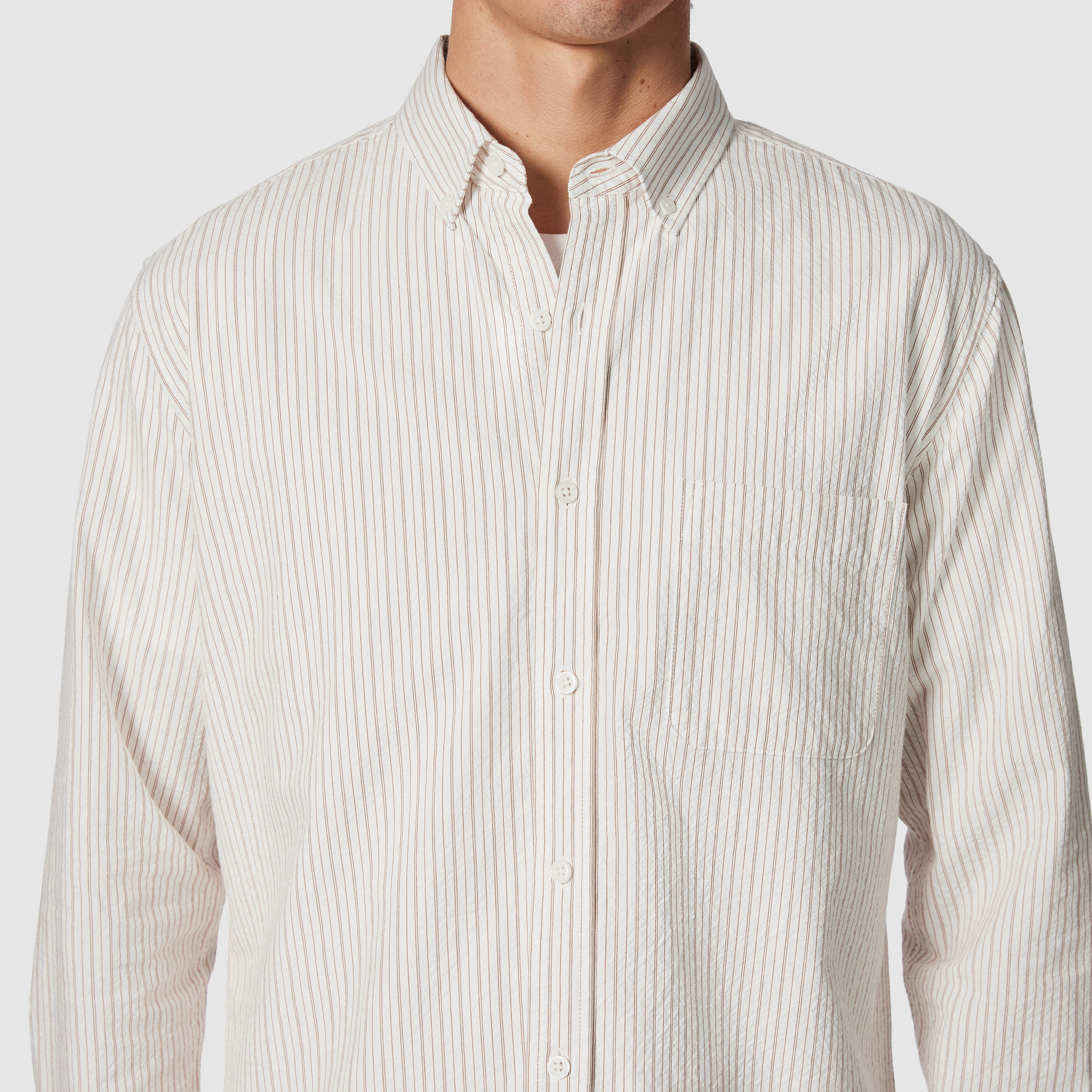 Dan Textured Stripe Casual Shirt