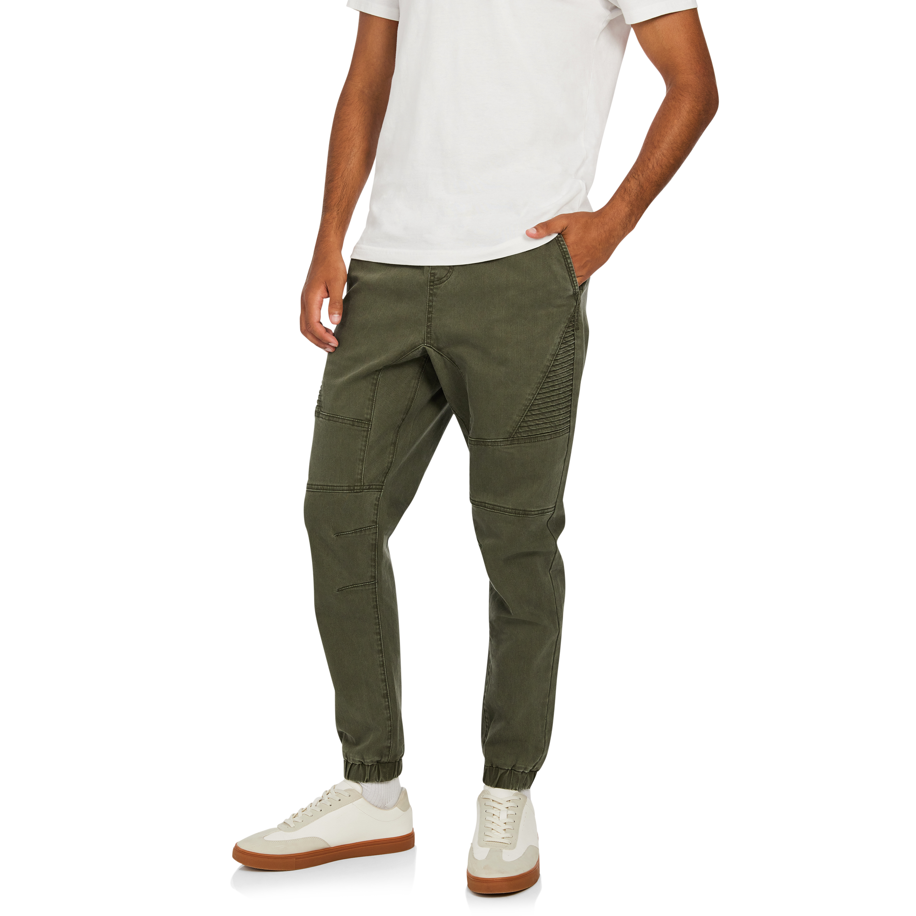 Military Green Xavier Stretch Cuffed Jogger