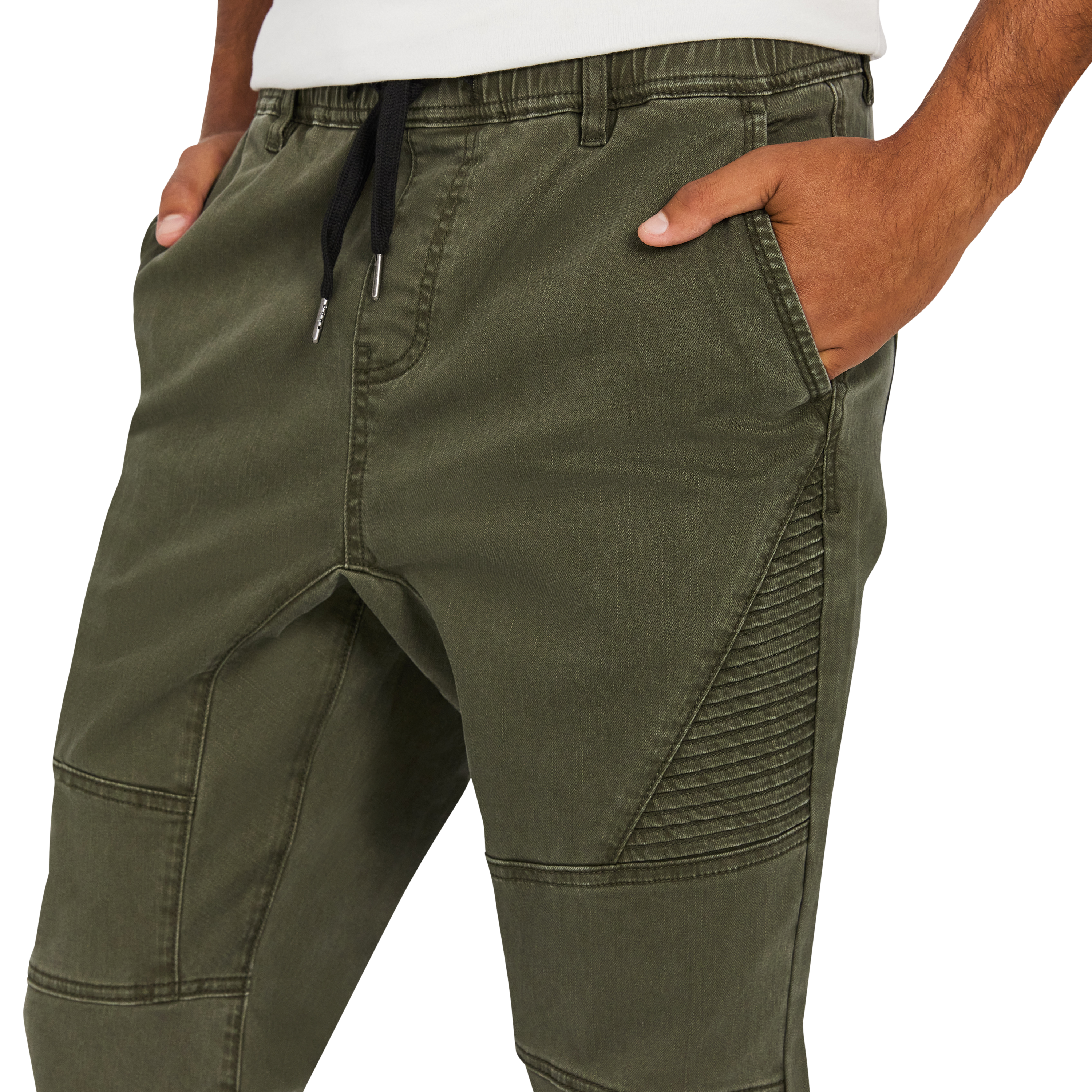 Military Green Xavier Stretch Cuffed Jogger