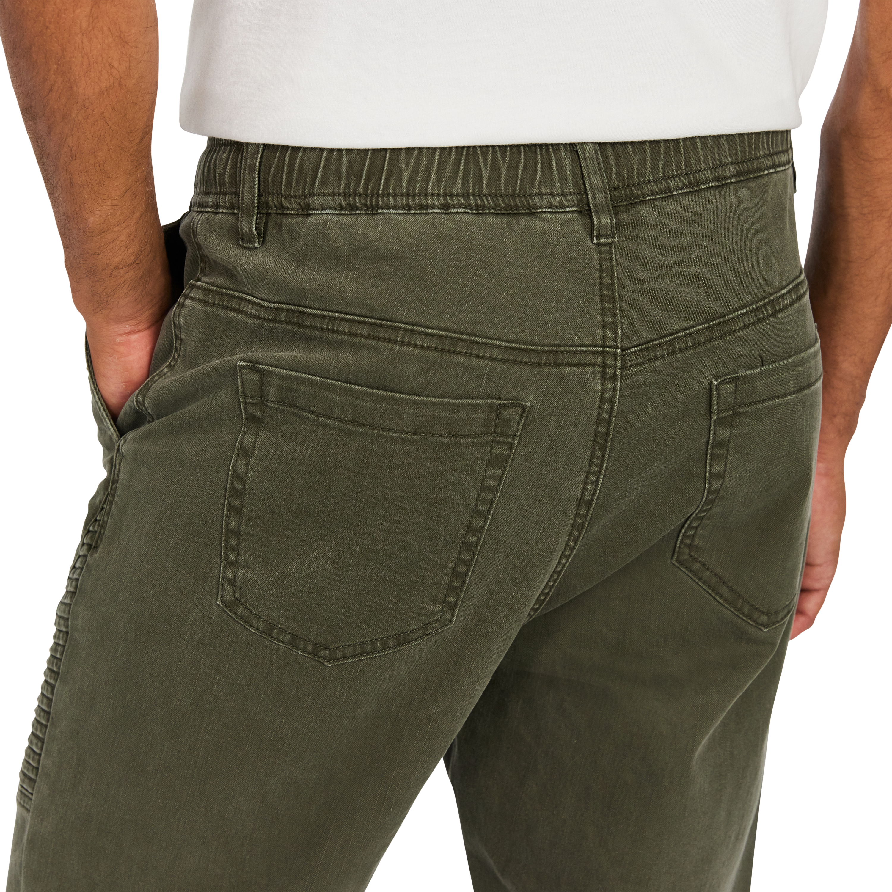 Military Green Xavier Stretch Cuffed Jogger