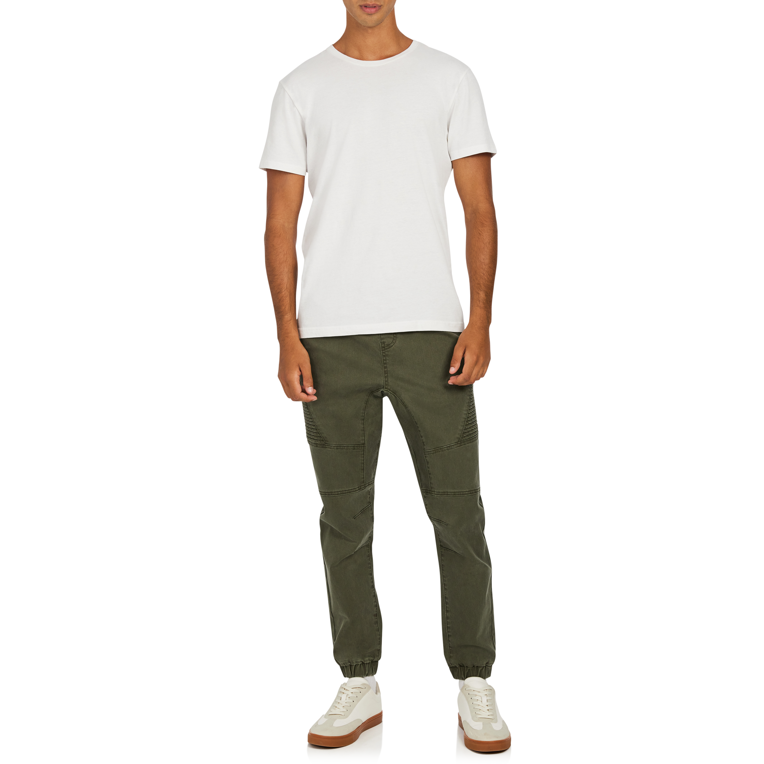 Military Green Xavier Stretch Cuffed Jogger