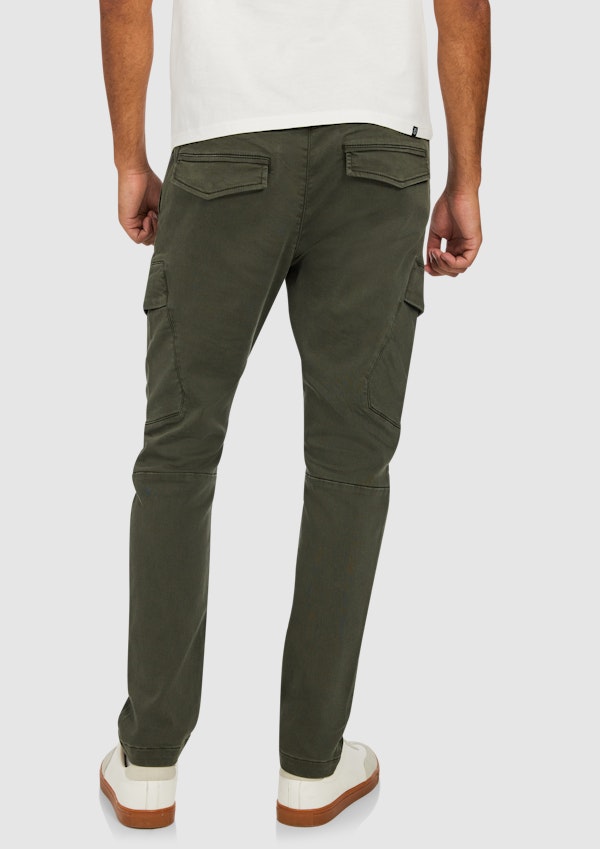 Dark Green Jacob Stretch Cargo Jogger
