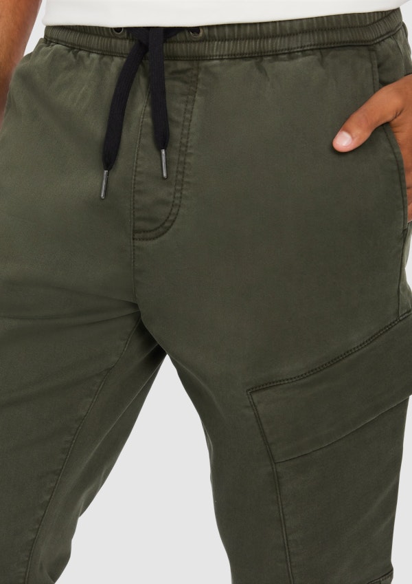 Dark Green Jacob Stretch Cargo Jogger