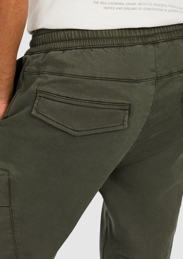 Dark Green Jacob Stretch Cargo Jogger
