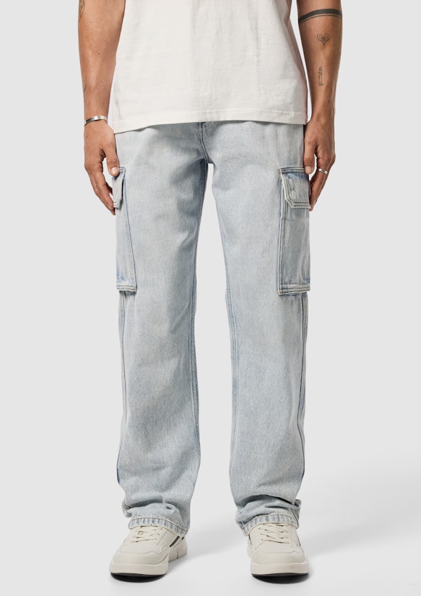 Gabe Relaxed Denim Cargo Pant