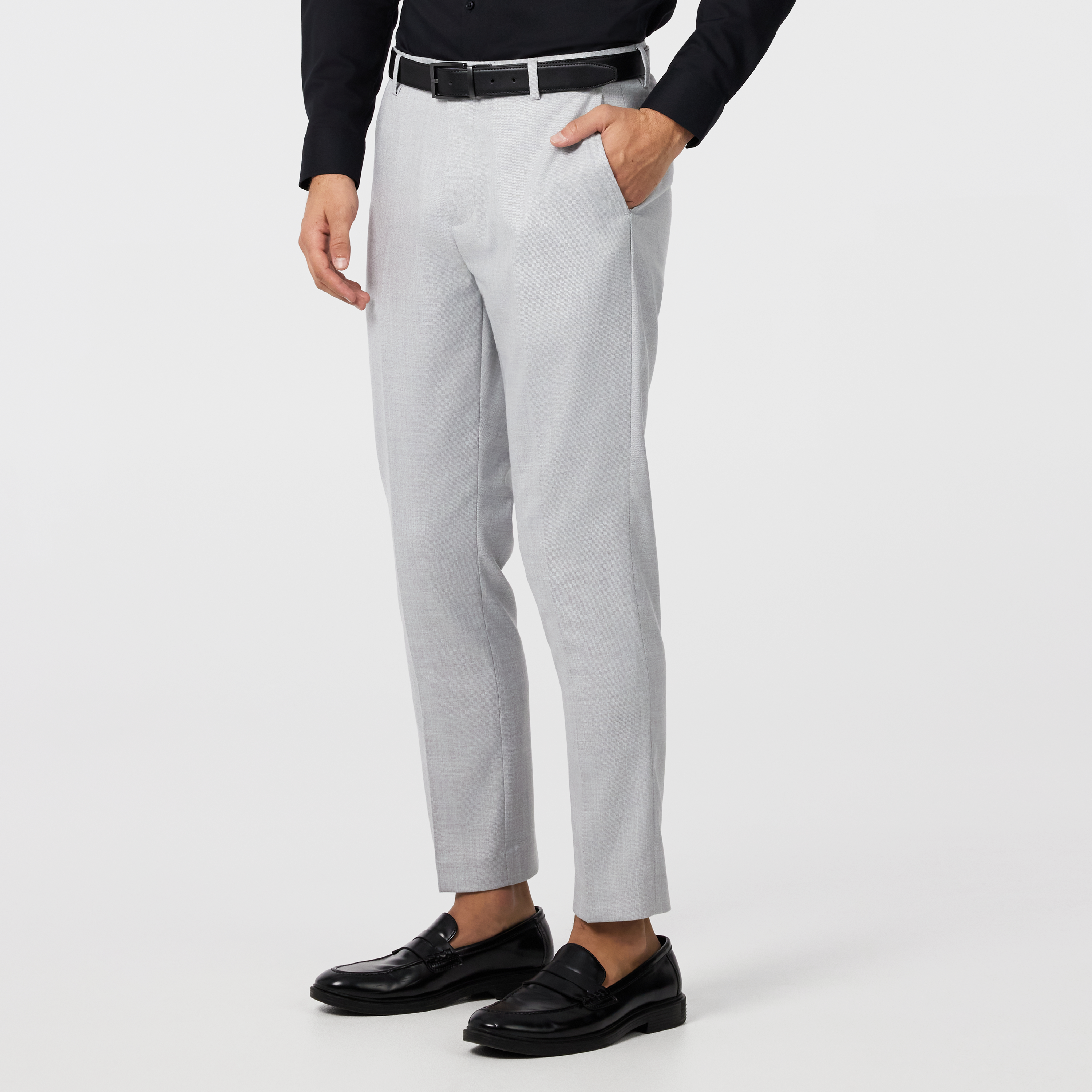 Light Grey Scotney Classic Stretch Dress Pant
