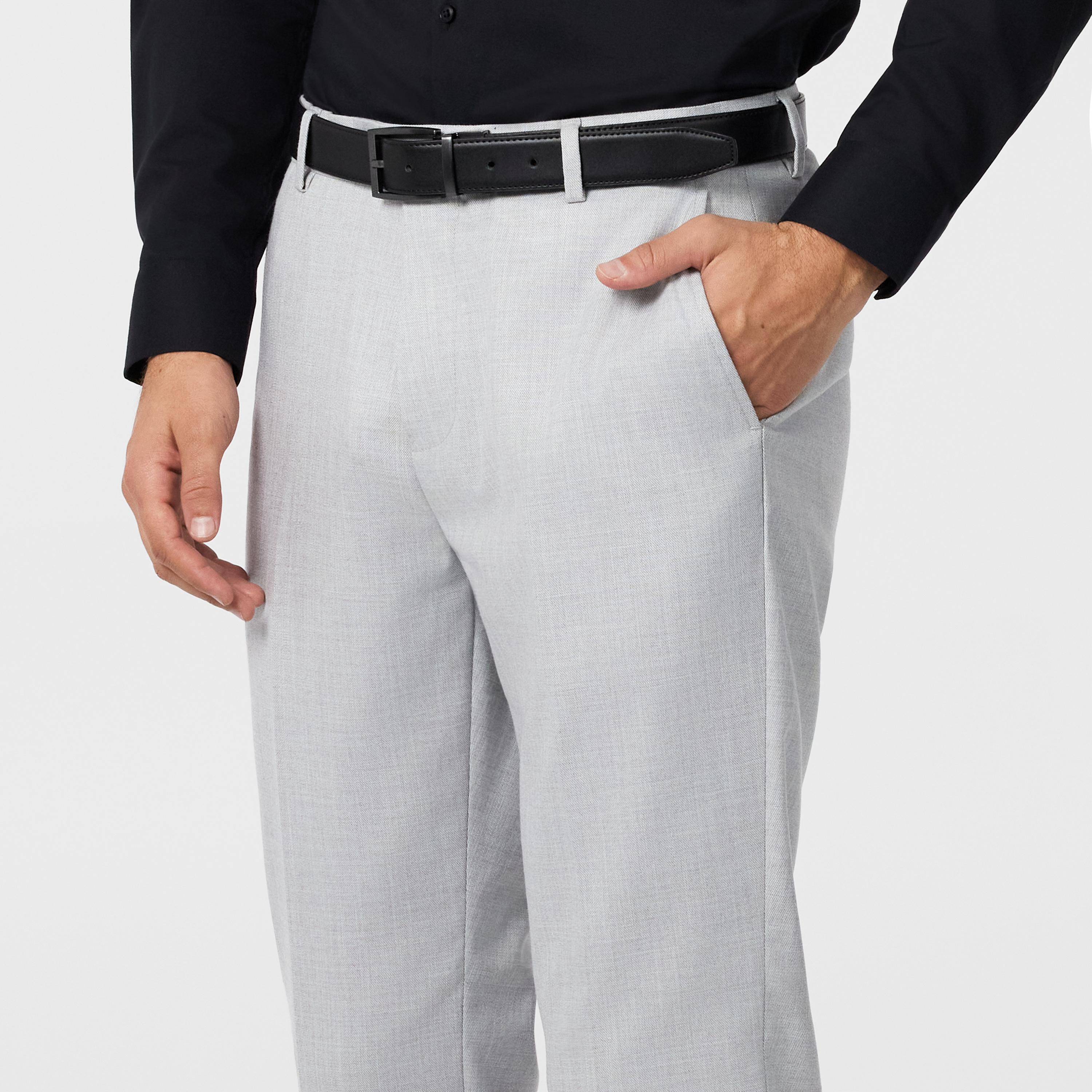 Light Grey Scotney Classic Stretch Dress Pant