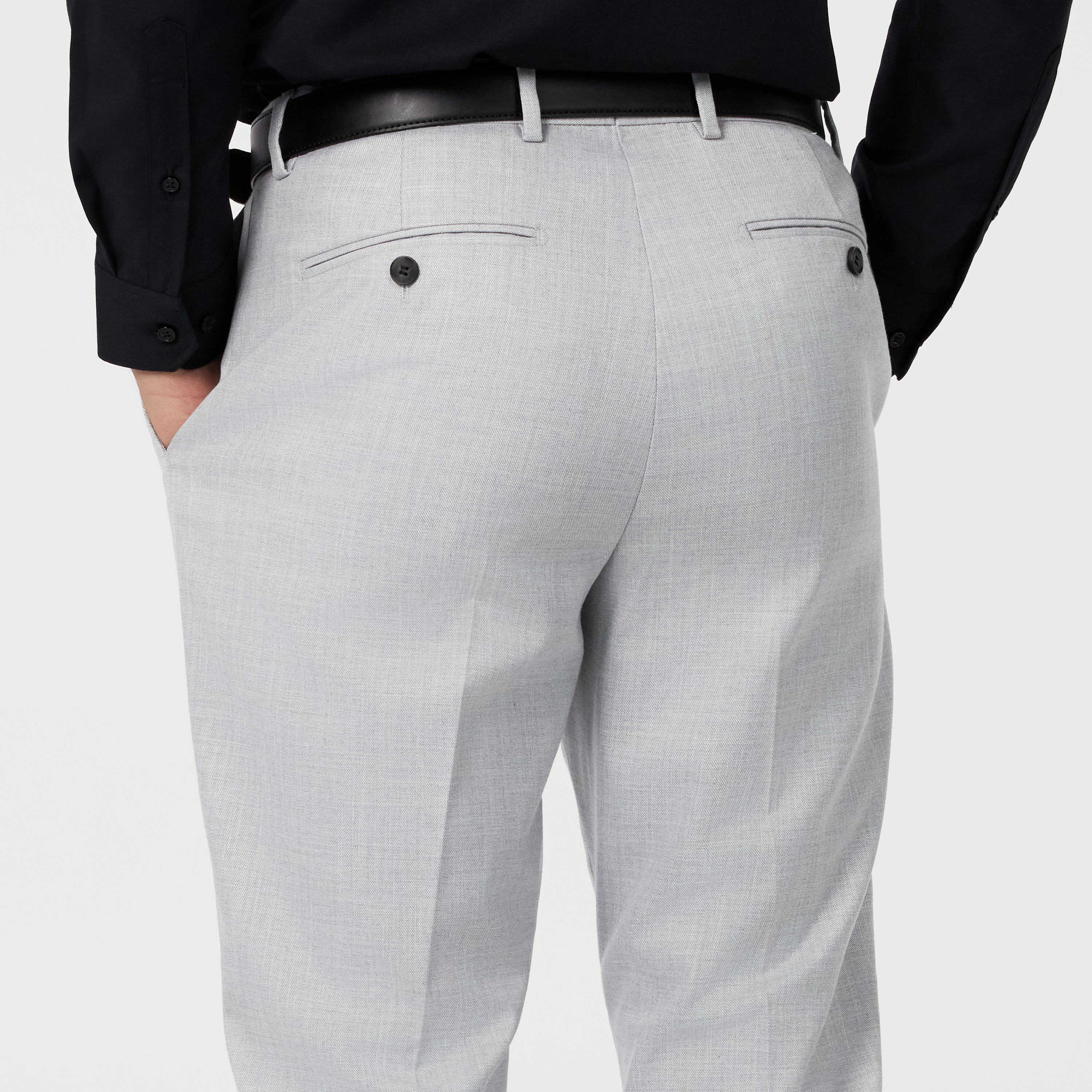 Light Grey Scotney Classic Stretch Dress Pant
