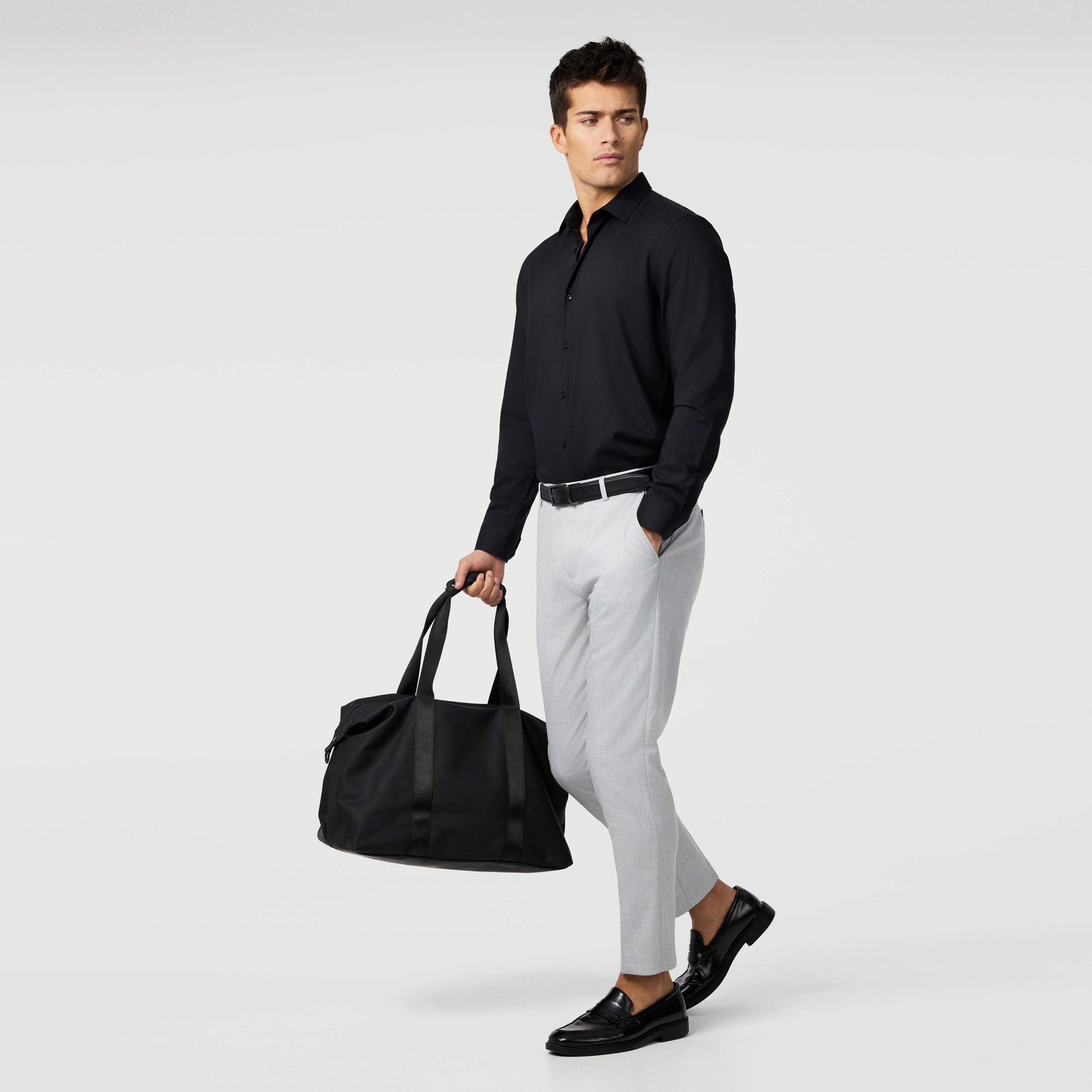 Light Grey Scotney Classic Stretch Dress Pant