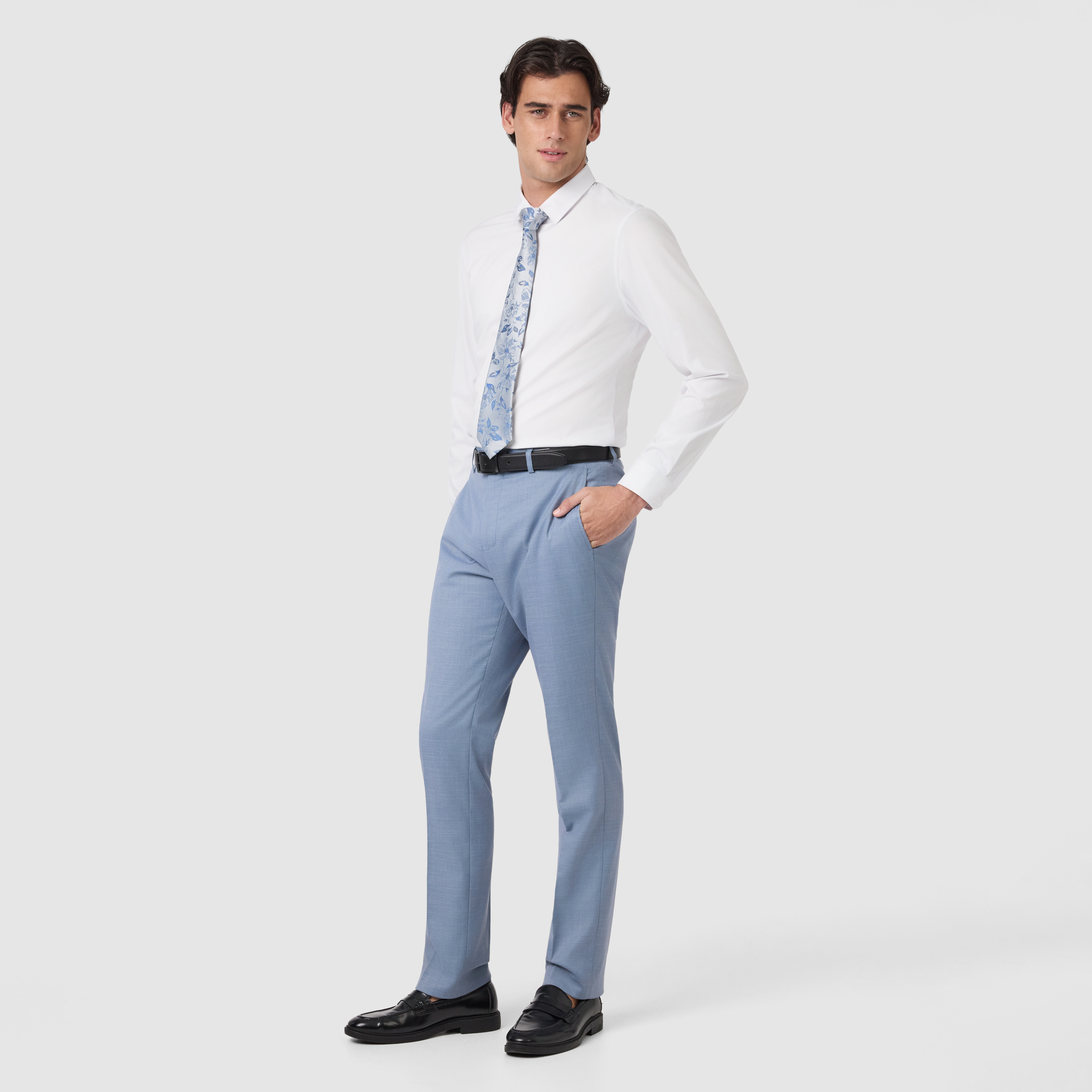 Light Blue Scotney Slim Stretch Dress Pant
