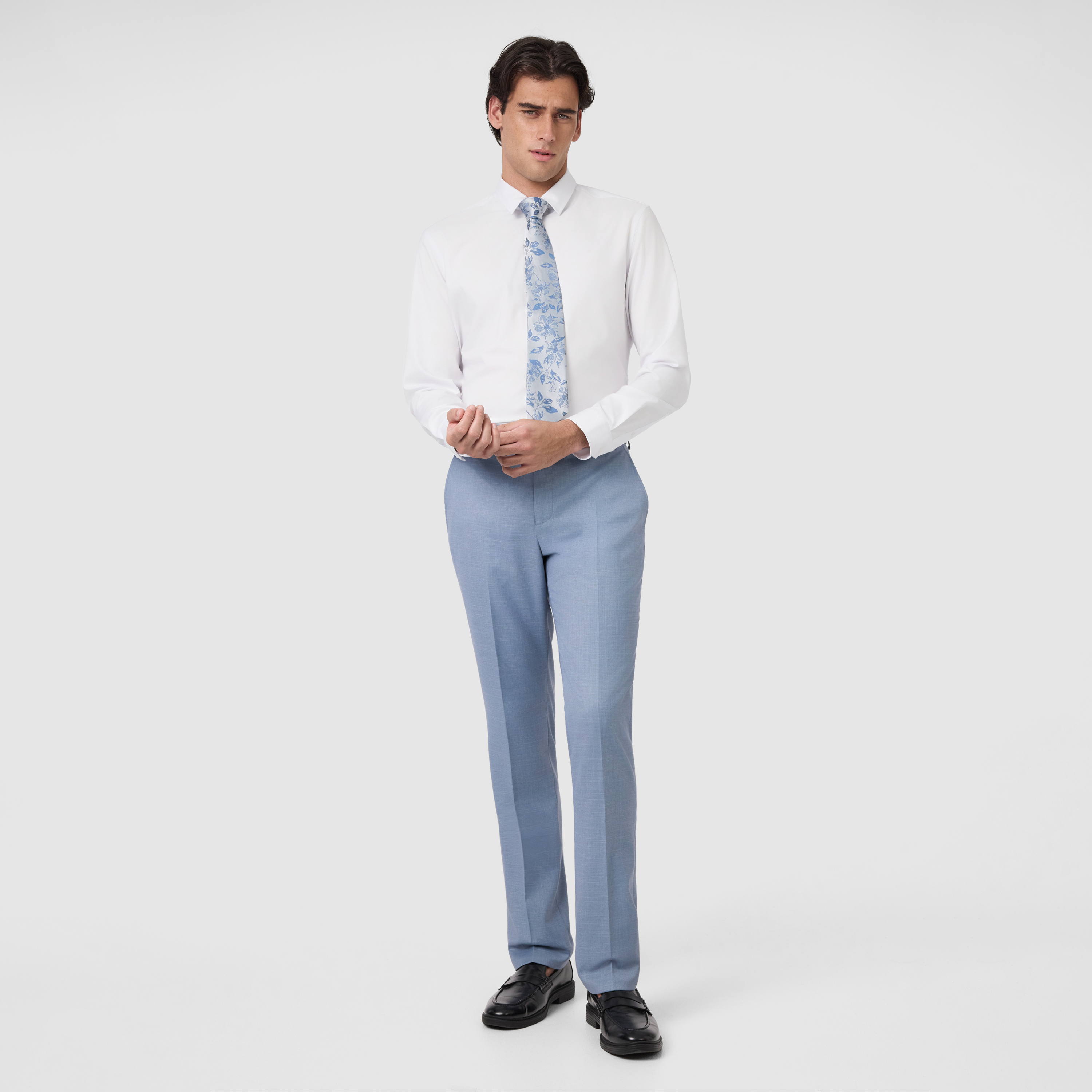 Light Blue Scotney Slim Stretch Dress Pant